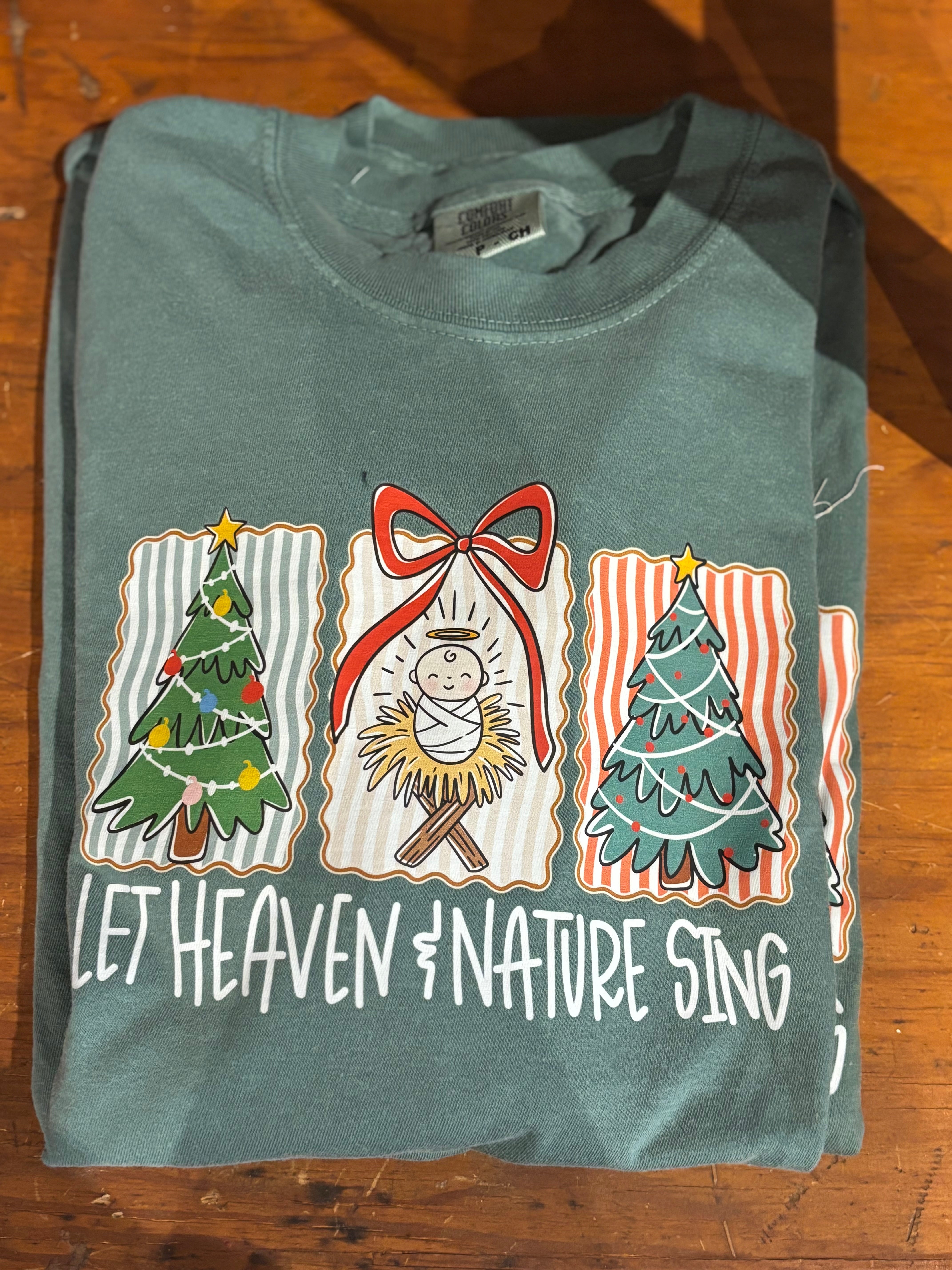 Let Heaven & Nature Sing Long Sleeve Comfort Color Tee