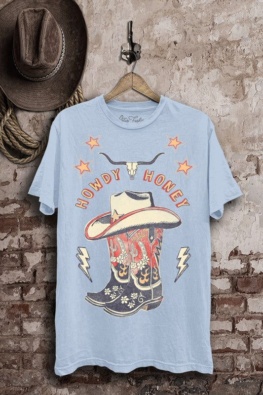 Howdy Honey Mineral Washed Graphic Tee