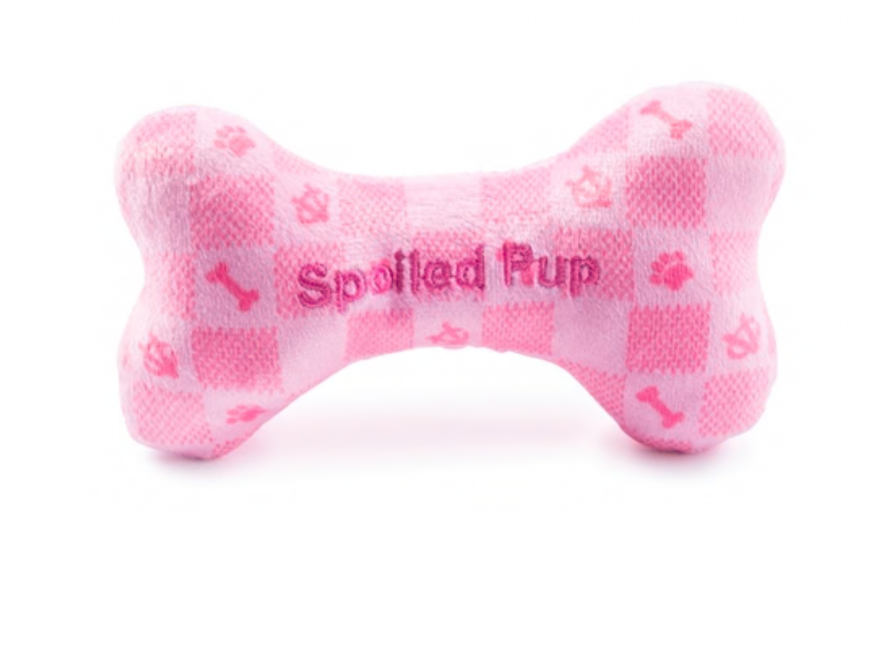 Pink Checkered Chewy Vuiton Small Bone