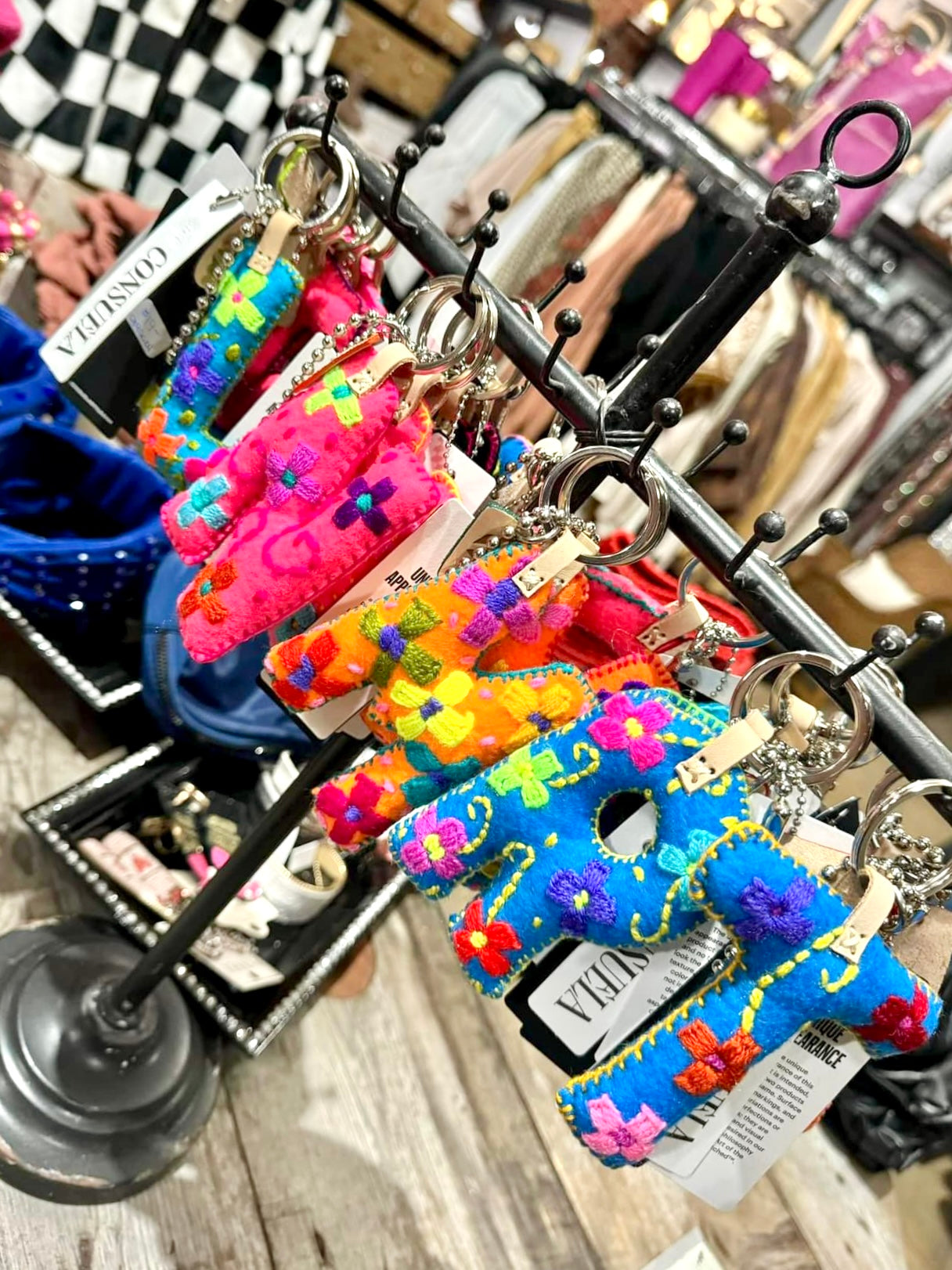 MULTICOLOR FELT ALPHABET CHARMS