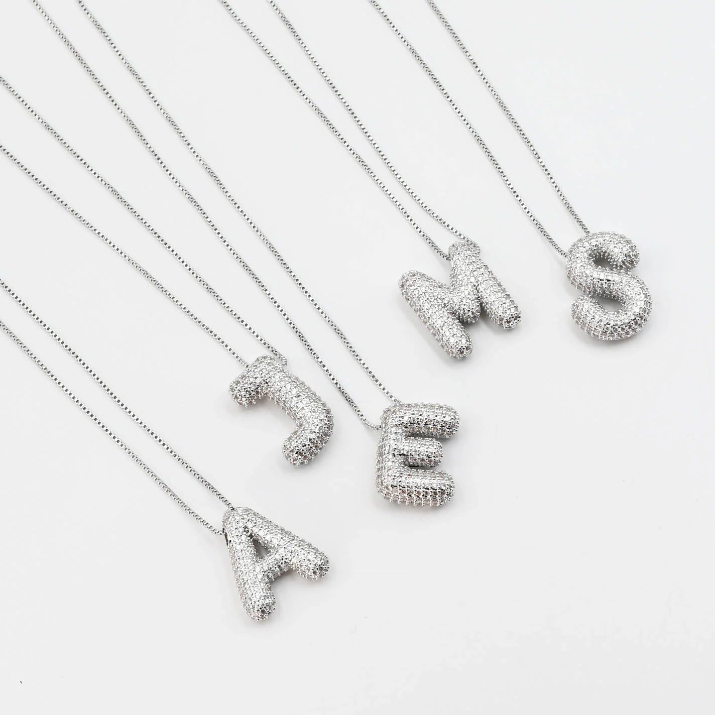 Treasure Jewels Gold Crystal Ballon Initial Necklace