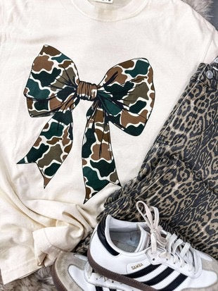 Coquette Camo Bow Dtf Tee