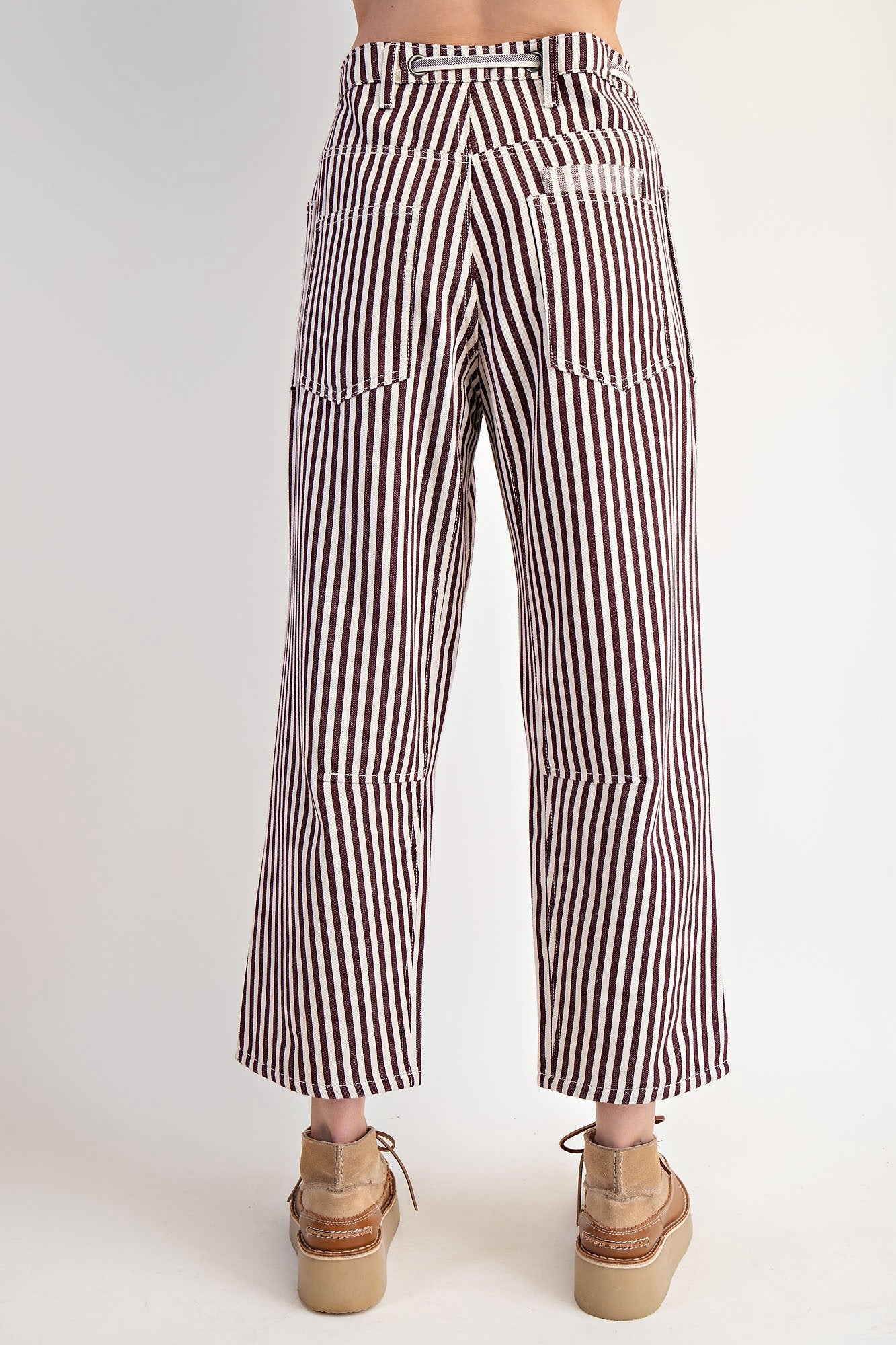 Striped Washed Twill Pants