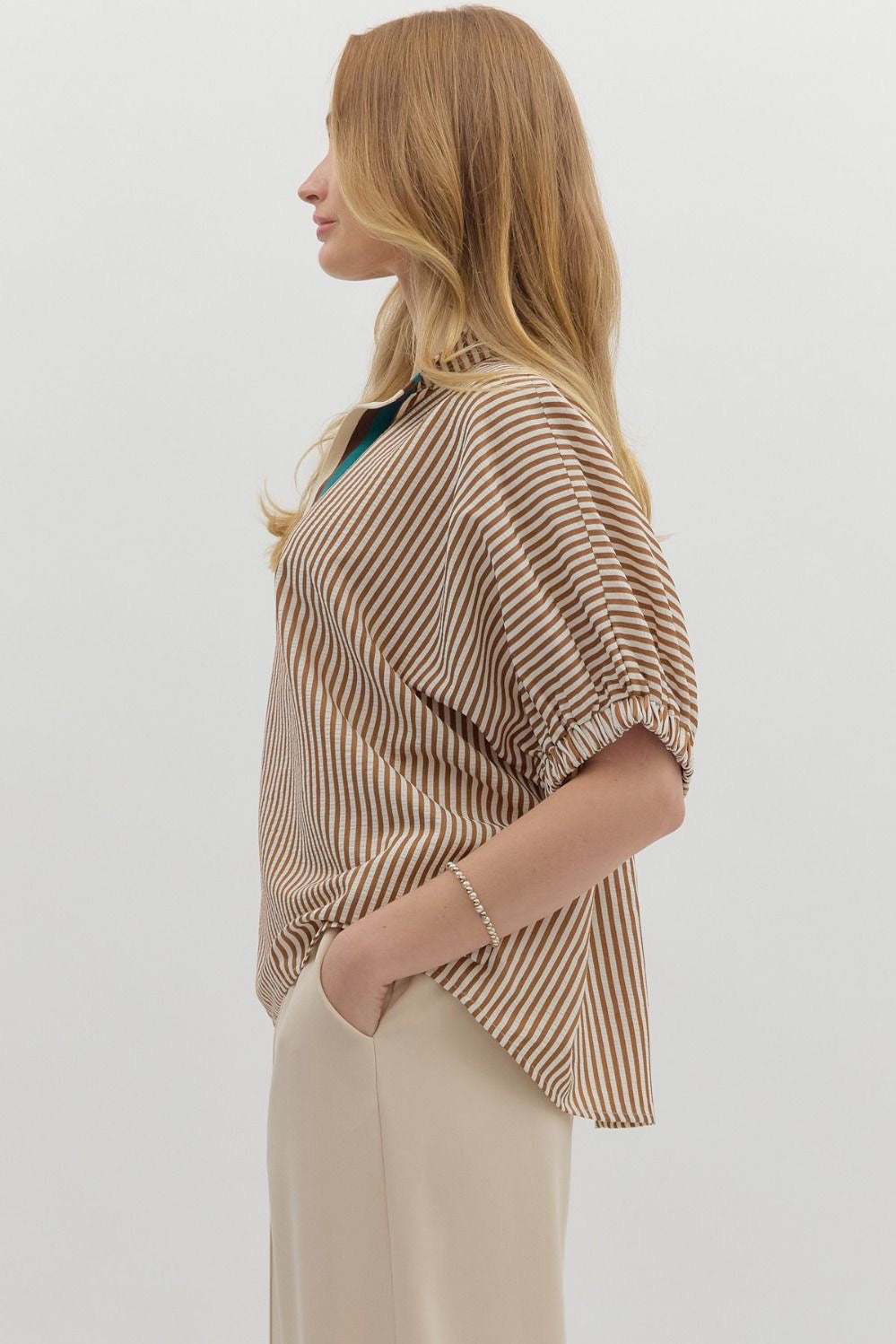 Stripe pattern dolman top