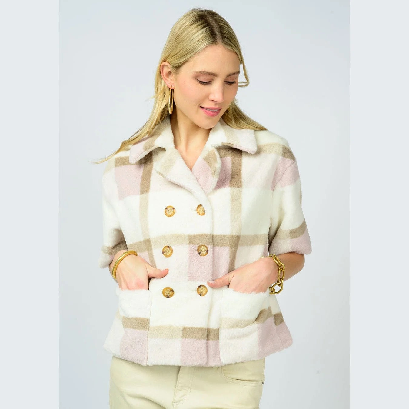 Double Button Fur Top by Ivy Jane