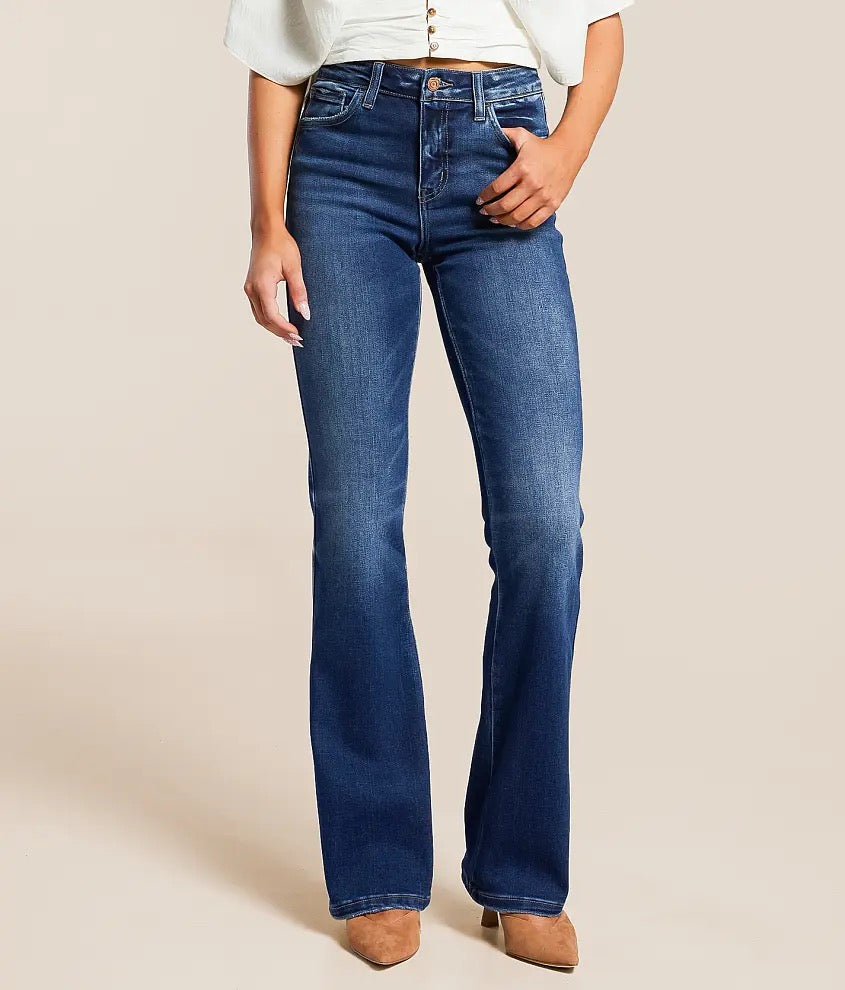 Vervet Skylar High rise Boot Cut Dark Denim