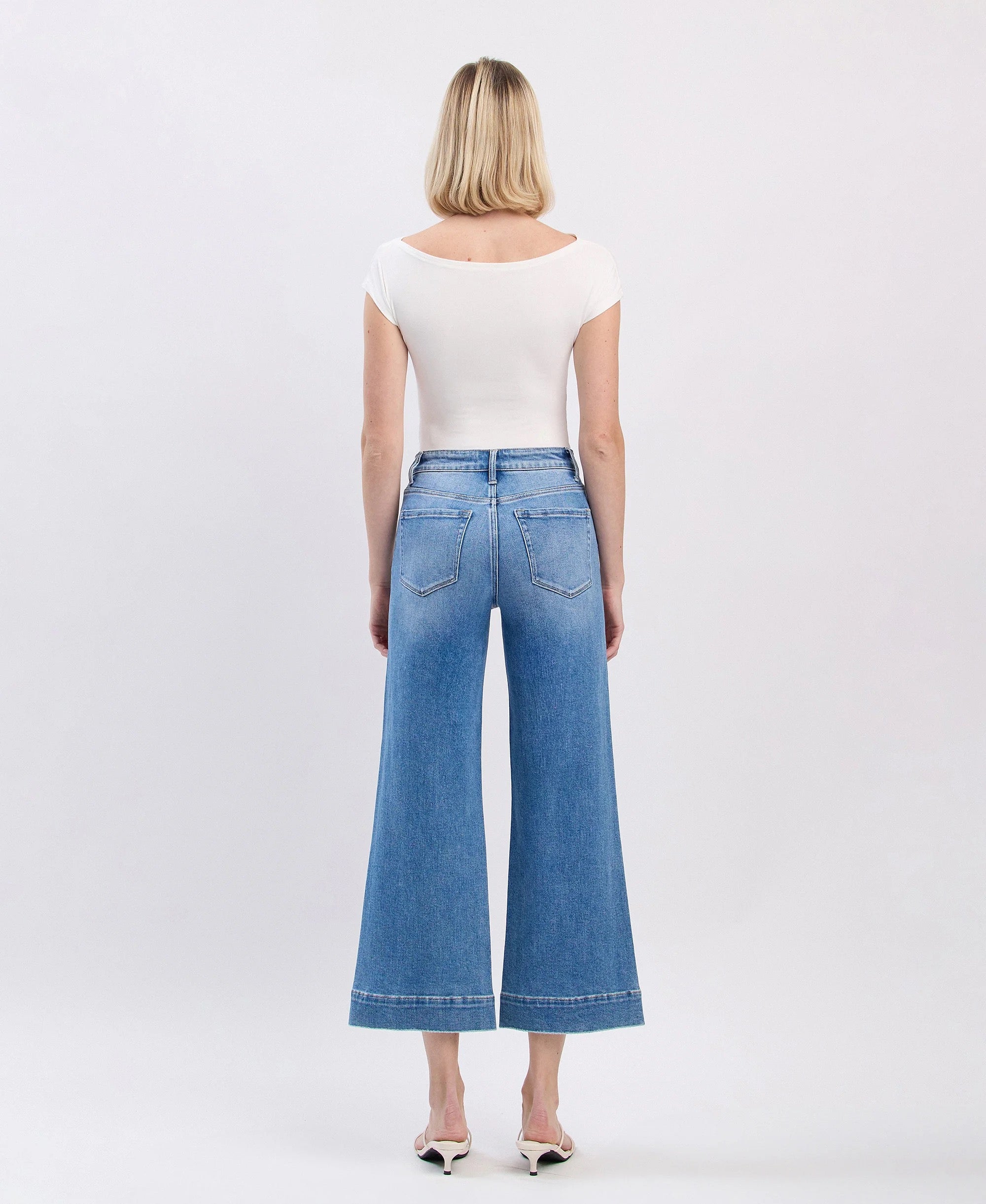 Onsite - Flying Monkey High Rise Crop Wide Leg Jeans