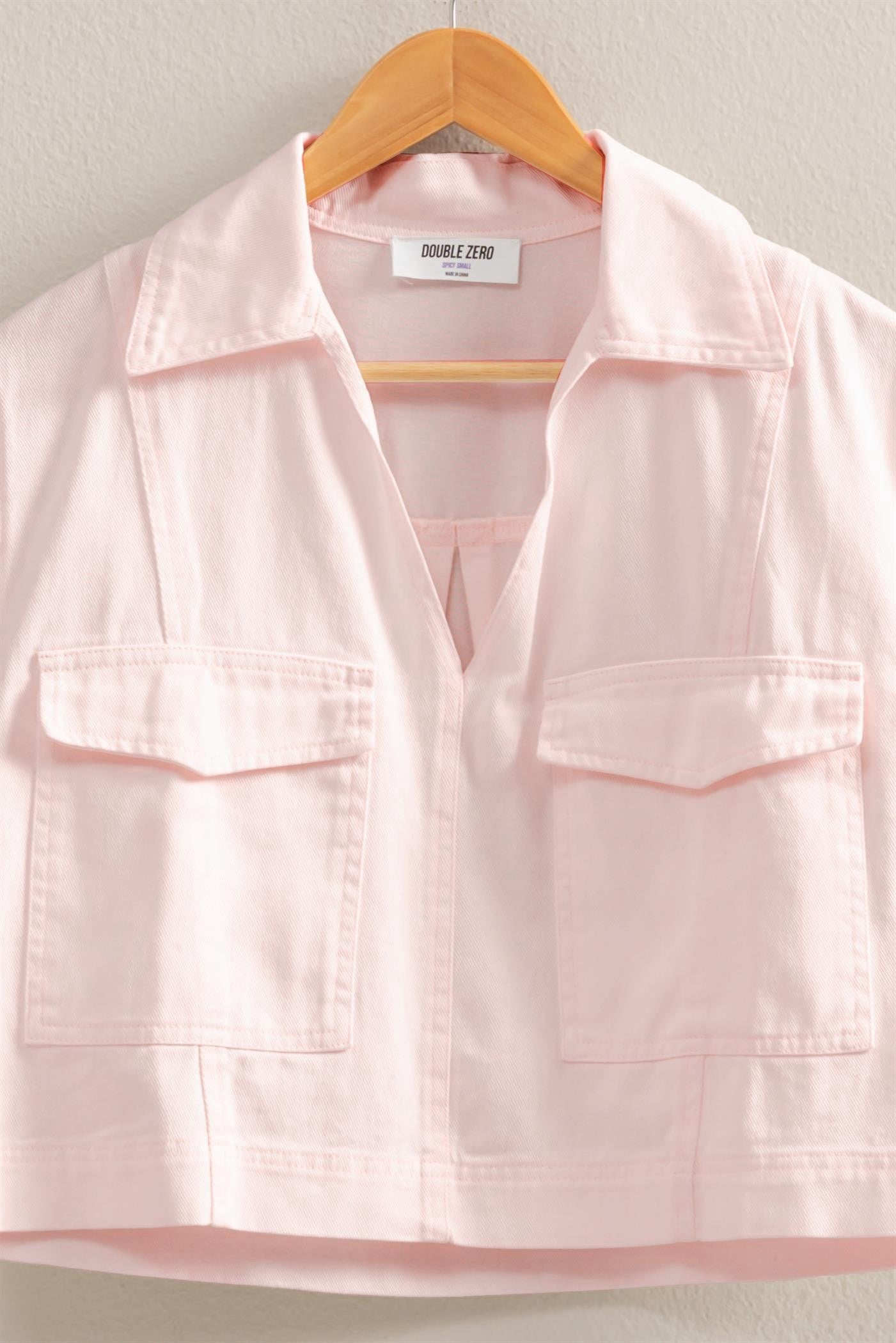 Soft Pink Woven Top