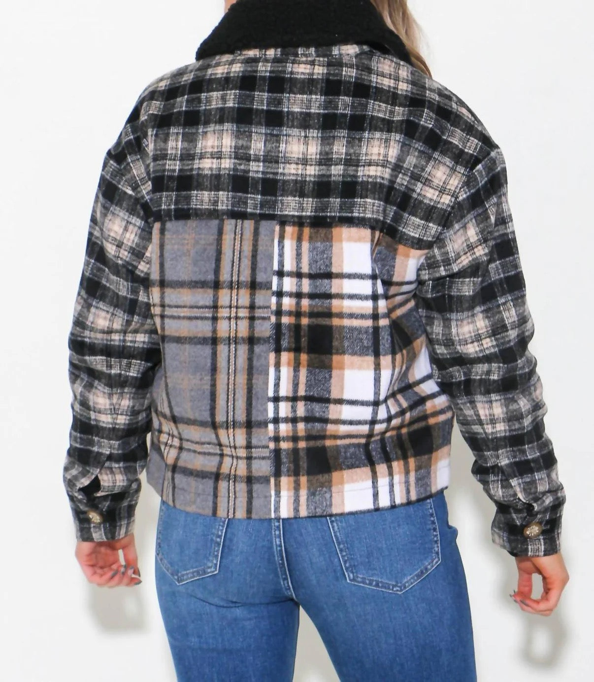 Ivy Jane Patched Plaid Jacket