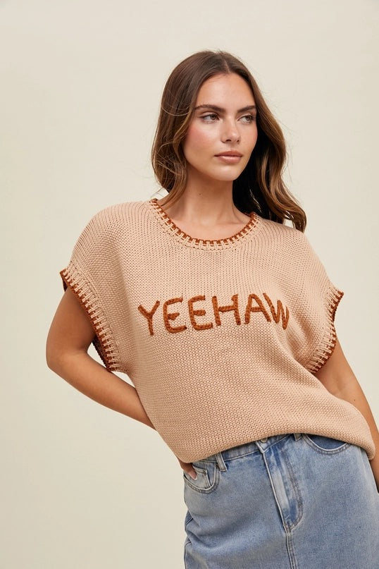 YeeHaw Hand Lettered Sweater