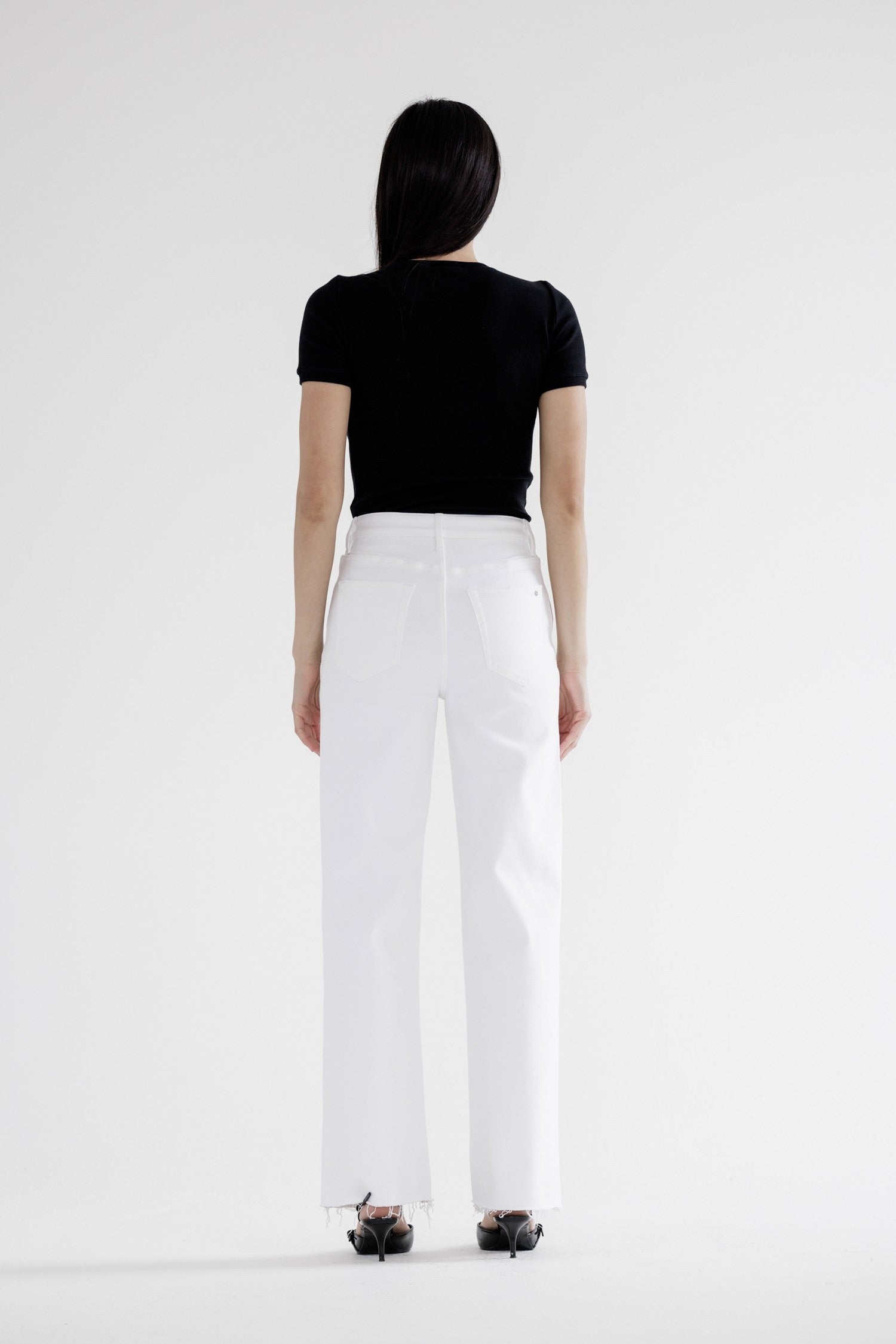 High Rise Wide Leg With Raw Hem