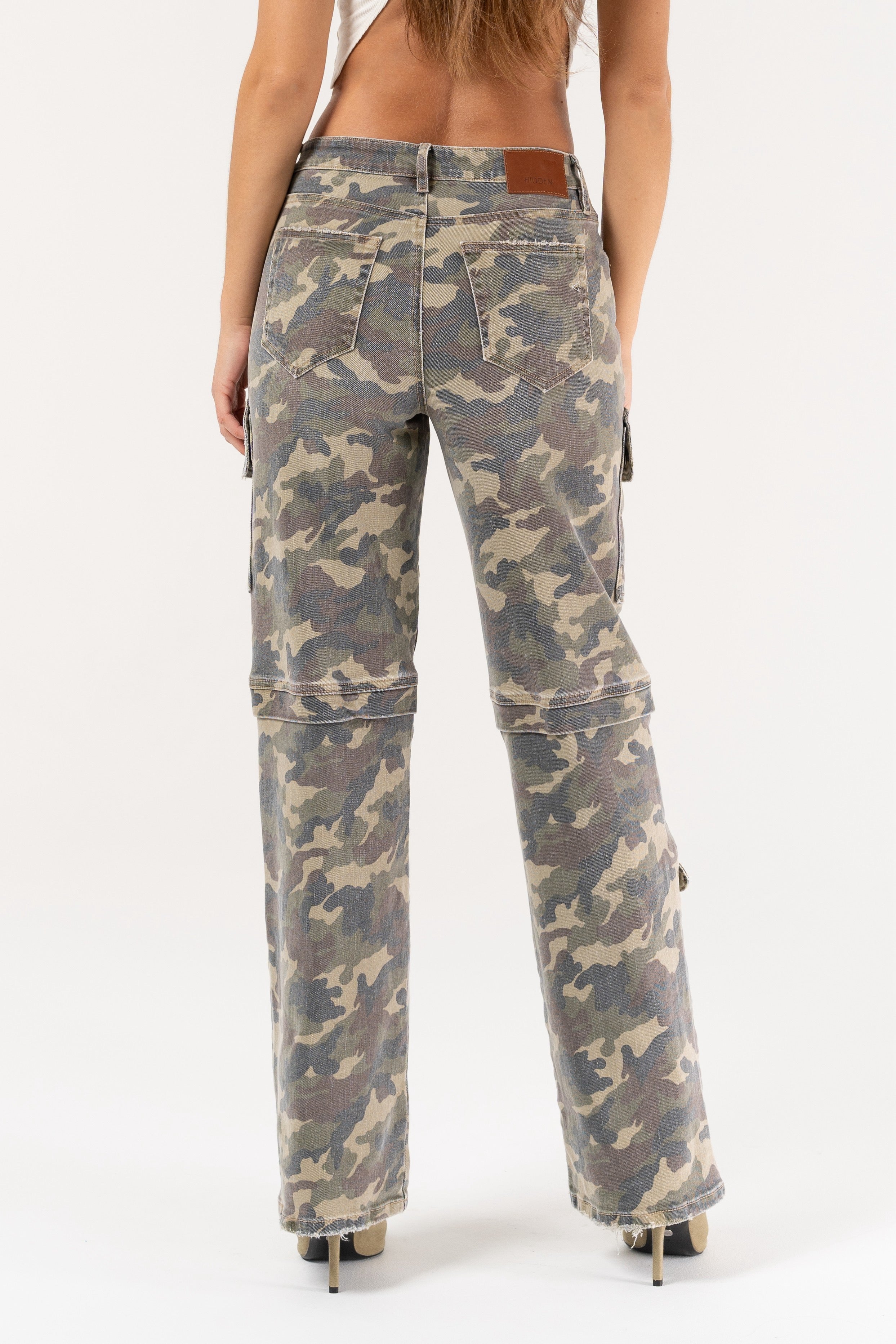 Hidden Camouflage Tracey Cargo Straight Leg Jean