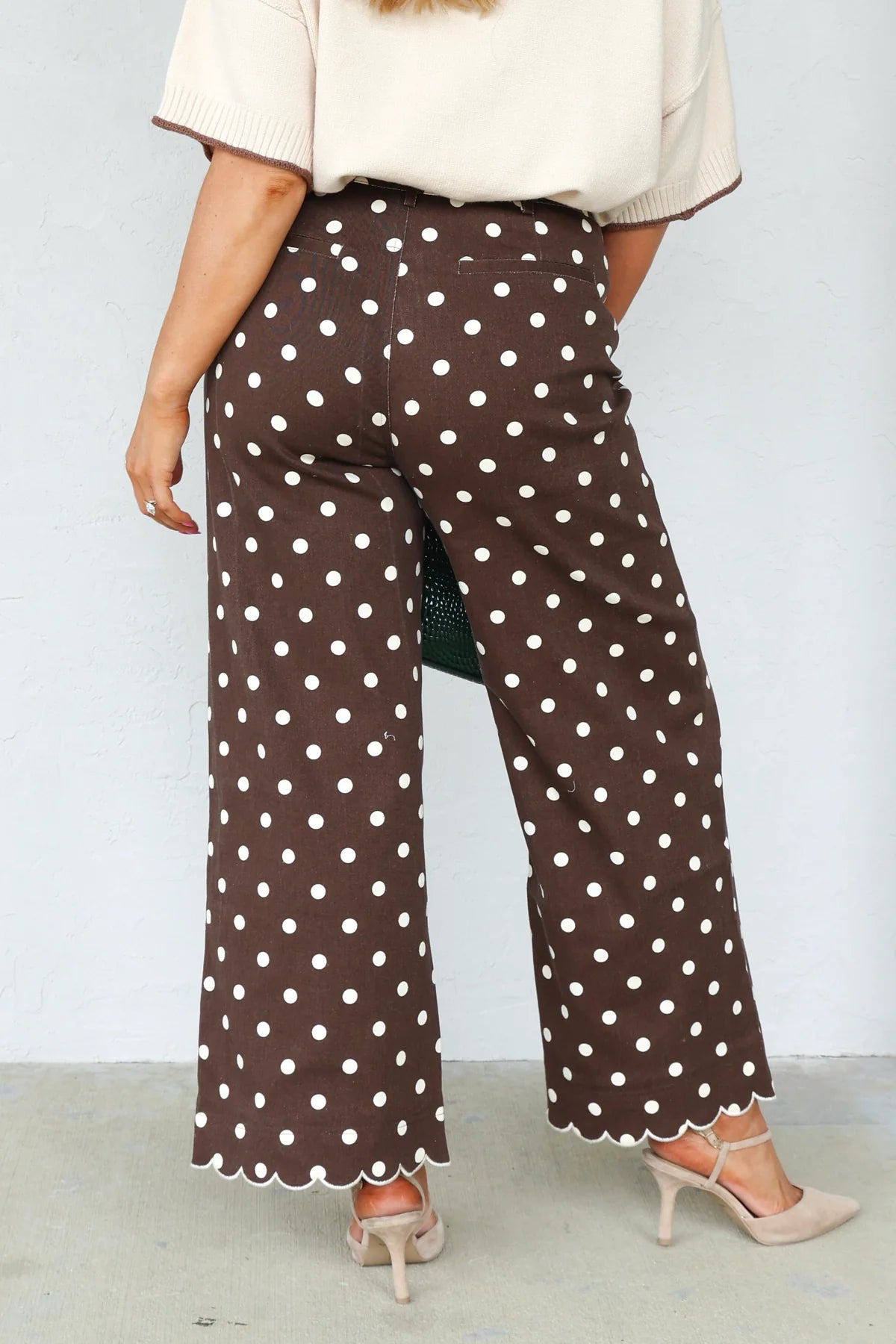 Polka Dot Wide Leg Pants