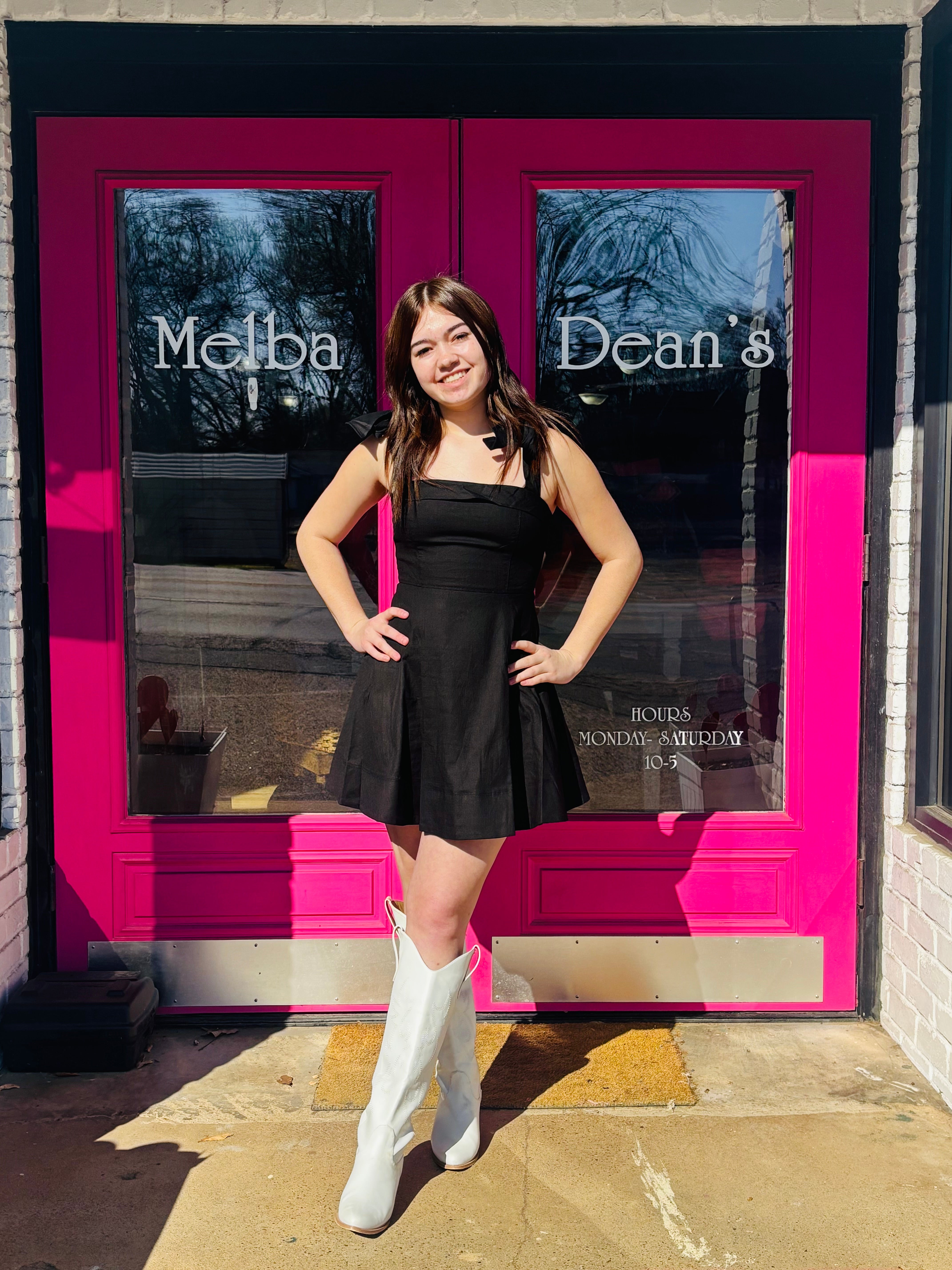 Black Bow Tied Strap Mini Dress