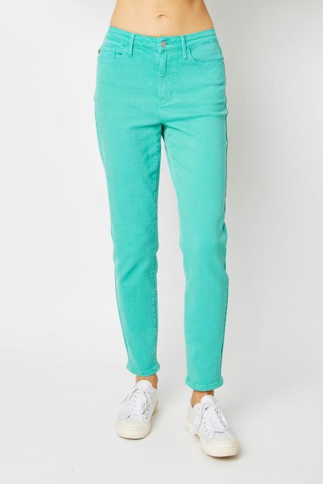 Judy Blue High Waisted Aquamarine Slim