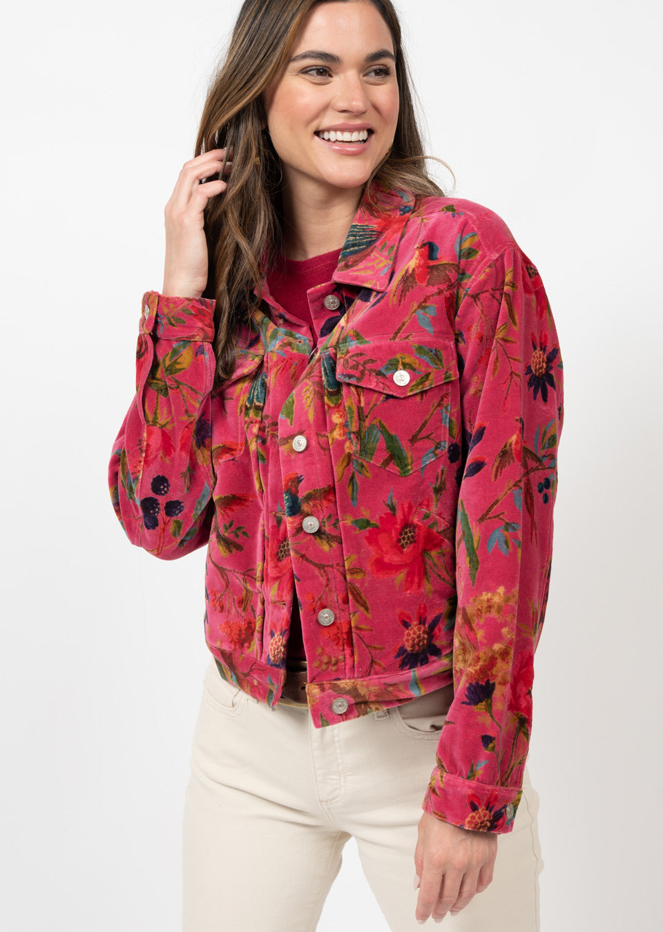 Magenta Floral Jacket