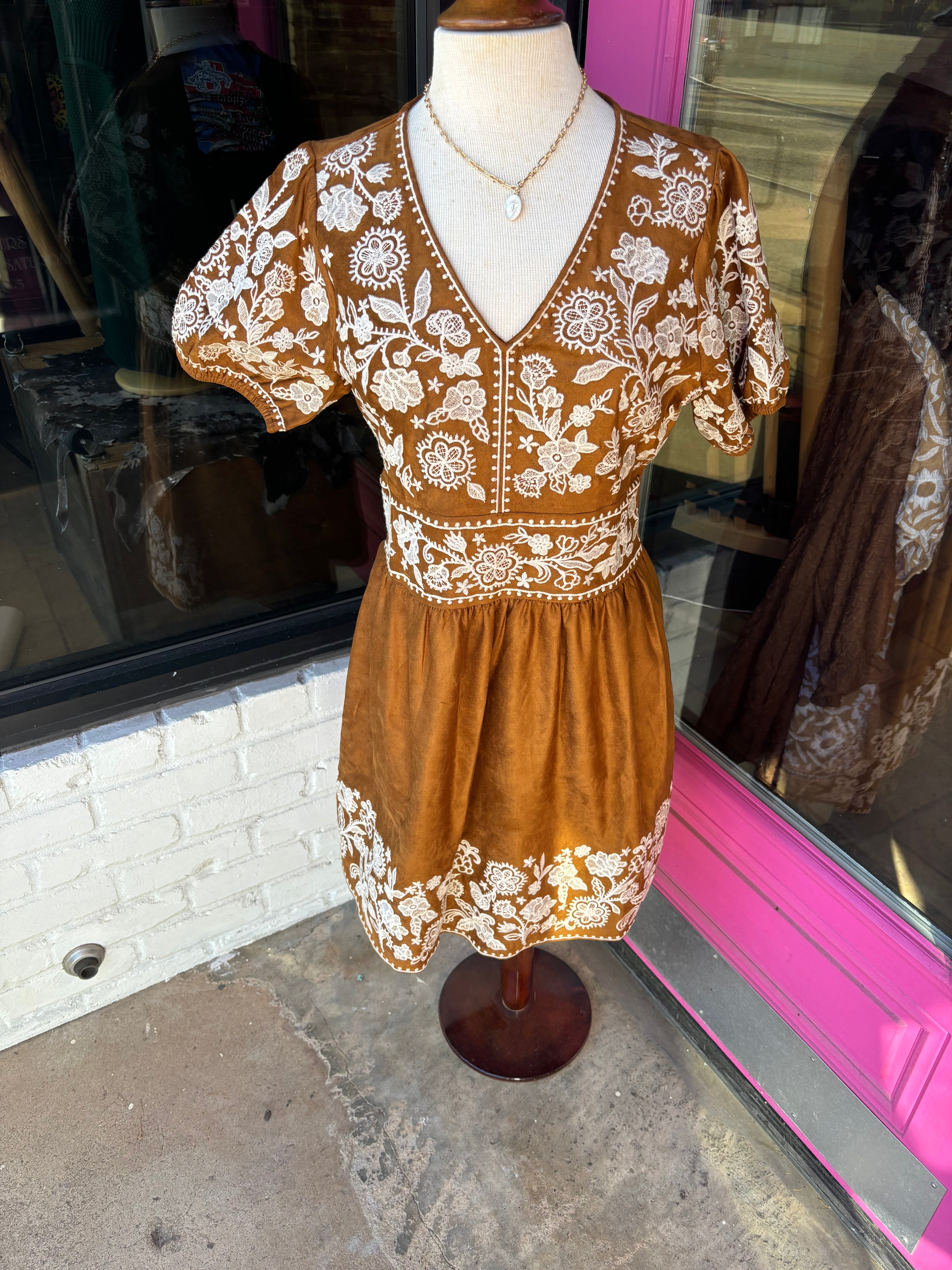 Fall Embroidered Dress