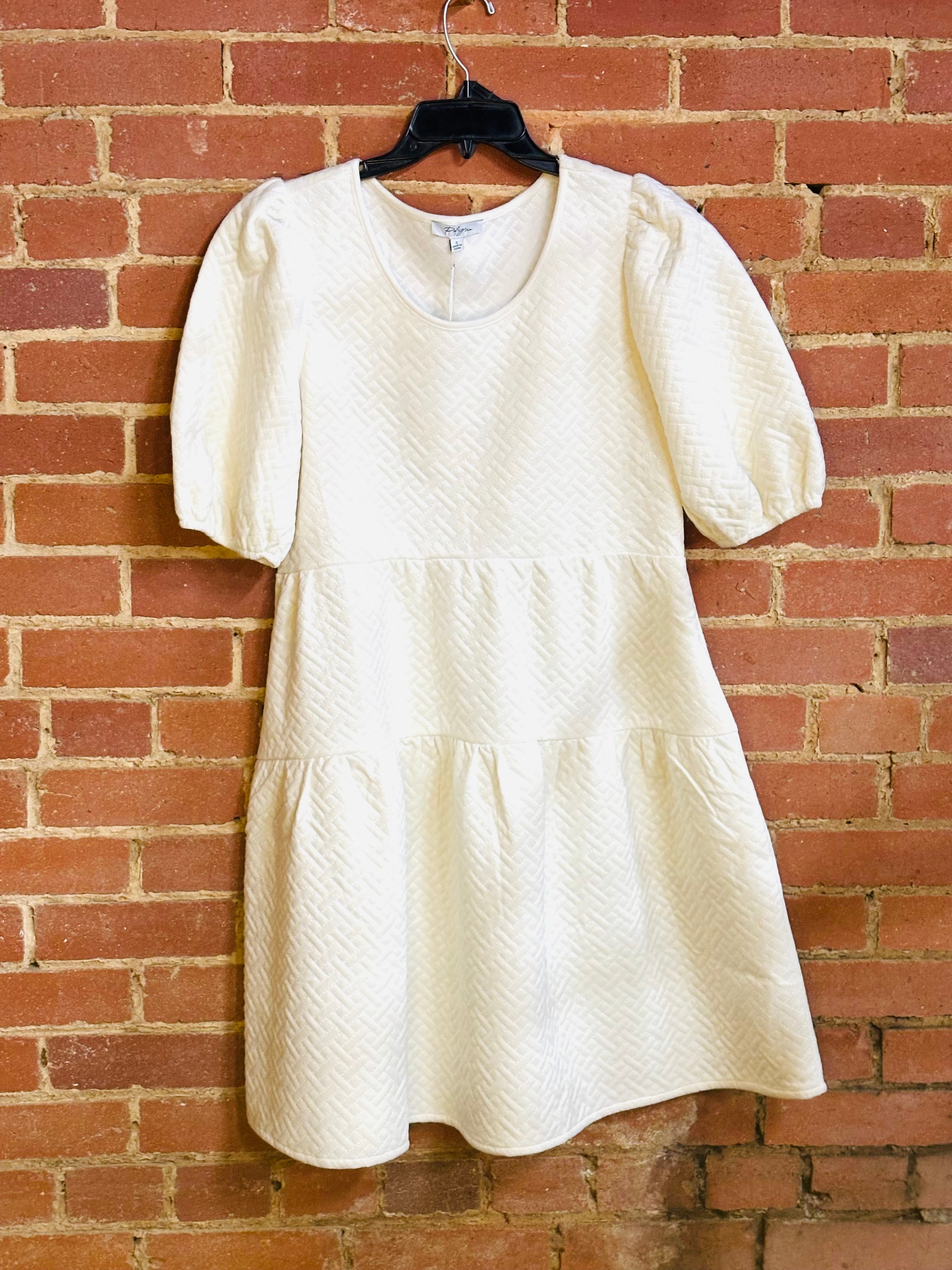 White Quilted Dress