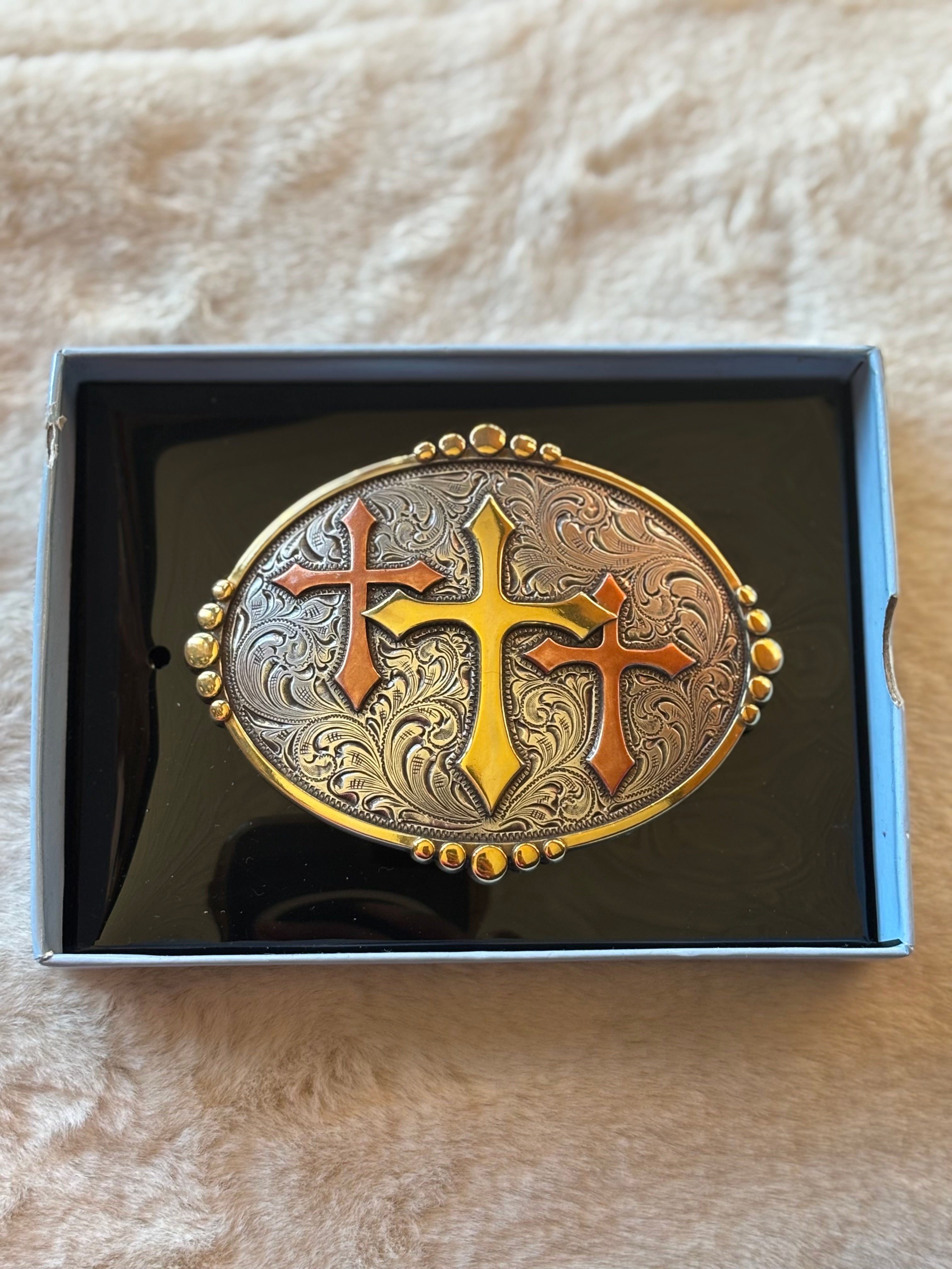 Nocona Triple Cross Belt Buckle