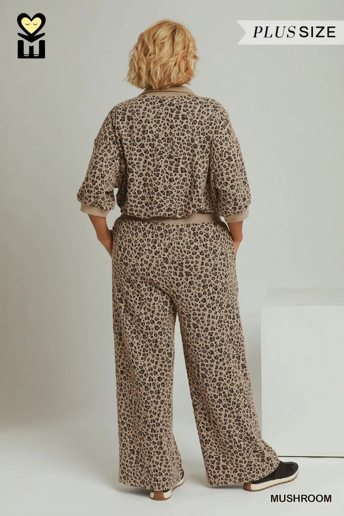 Leopard Jacquard Straight Pants