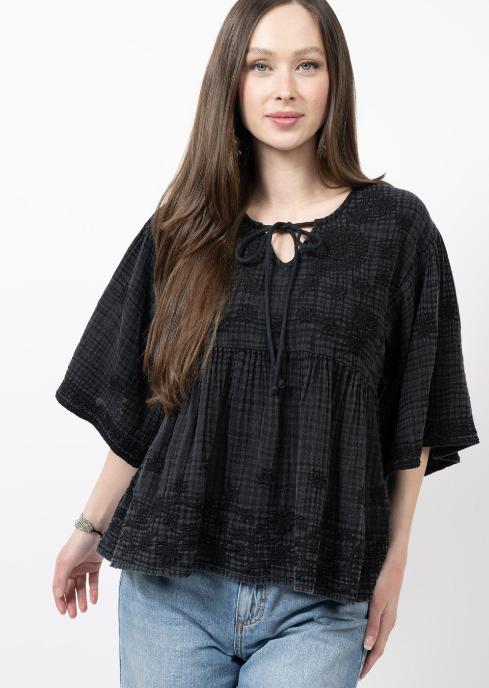 Black Babydoll Blouse