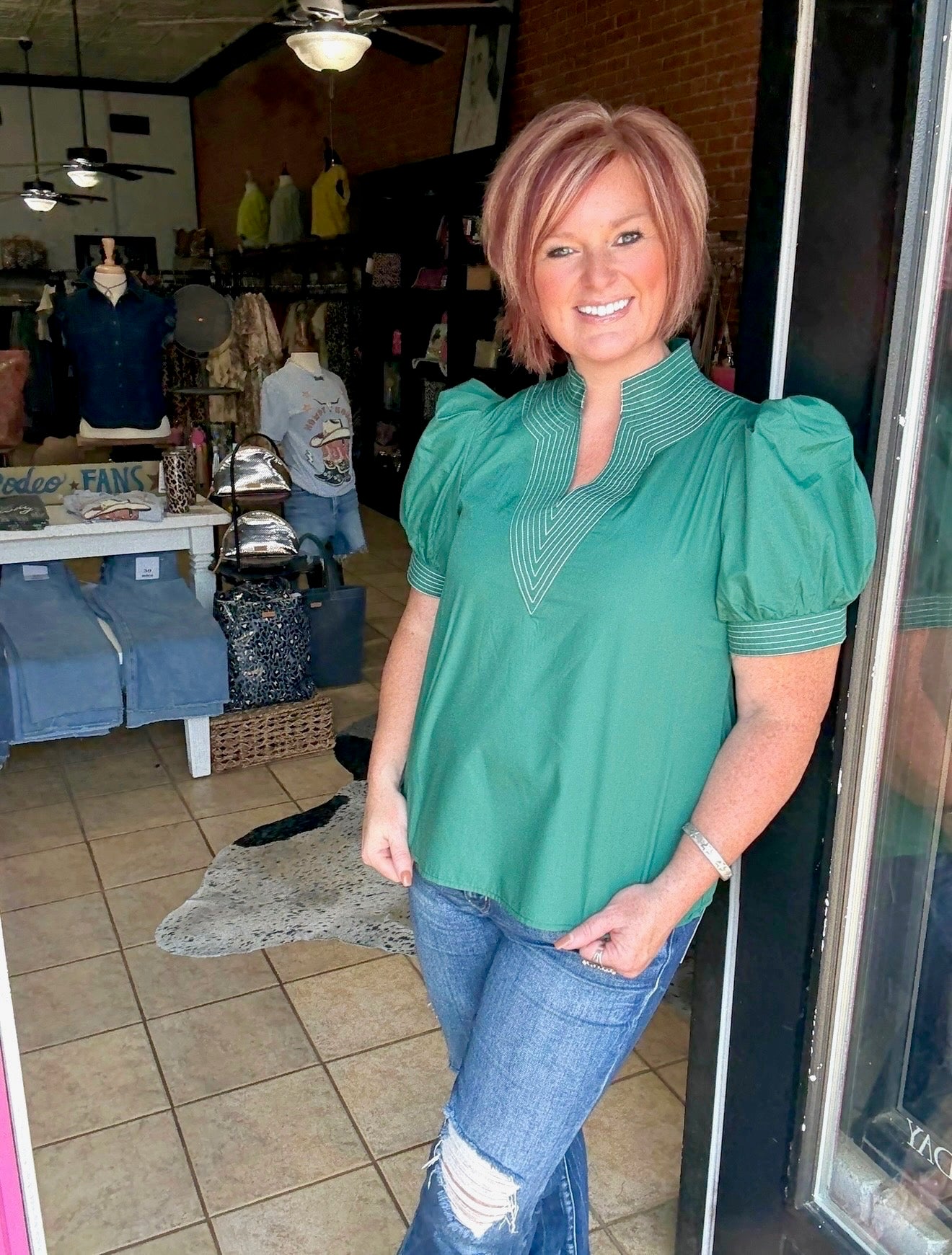 Hunter Green Blouse