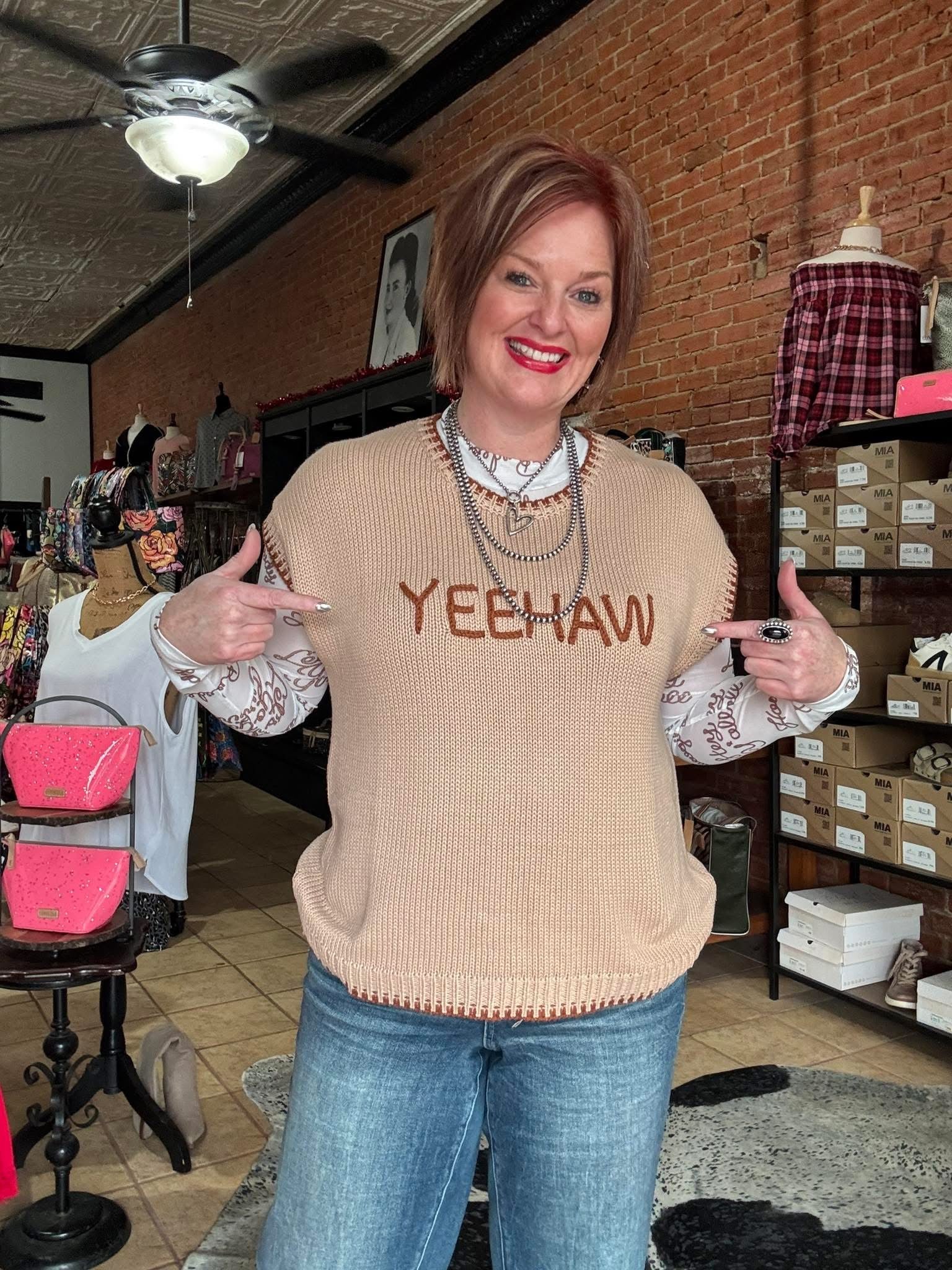 YeeHaw Hand Lettered Sweater