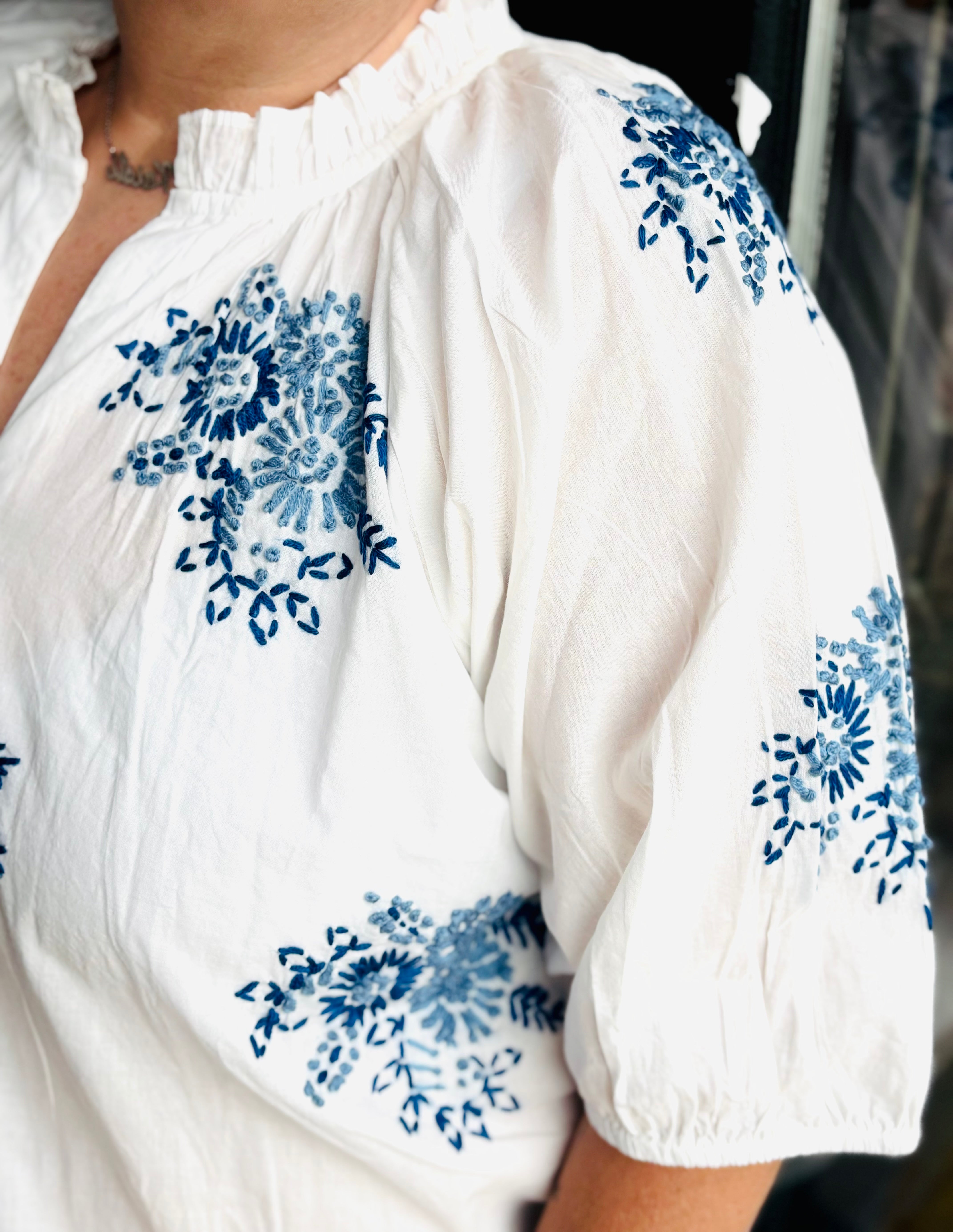 Sister Mary Embroidery Top