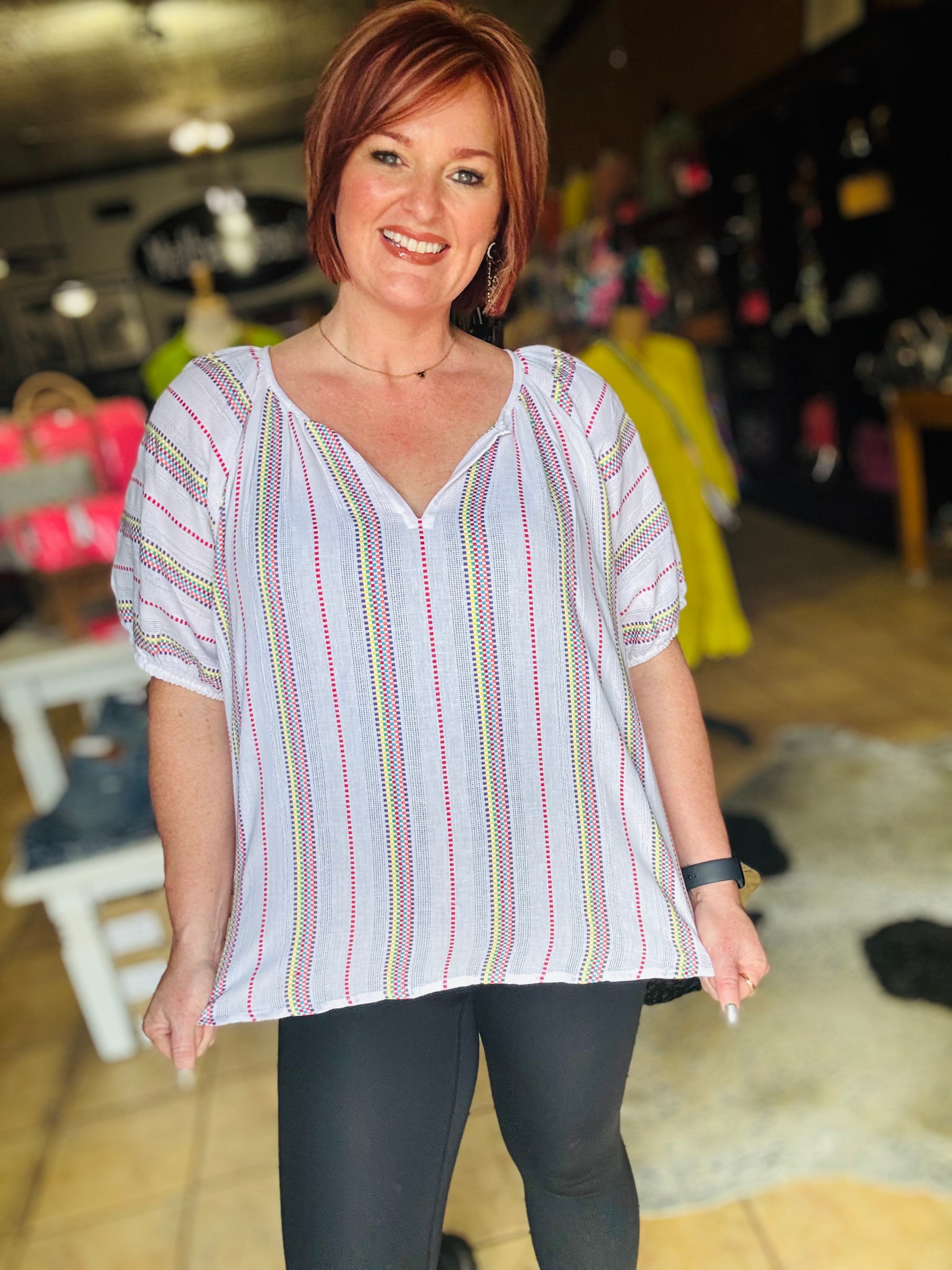 Ivy Jane Multicolor V-neck Blouse
