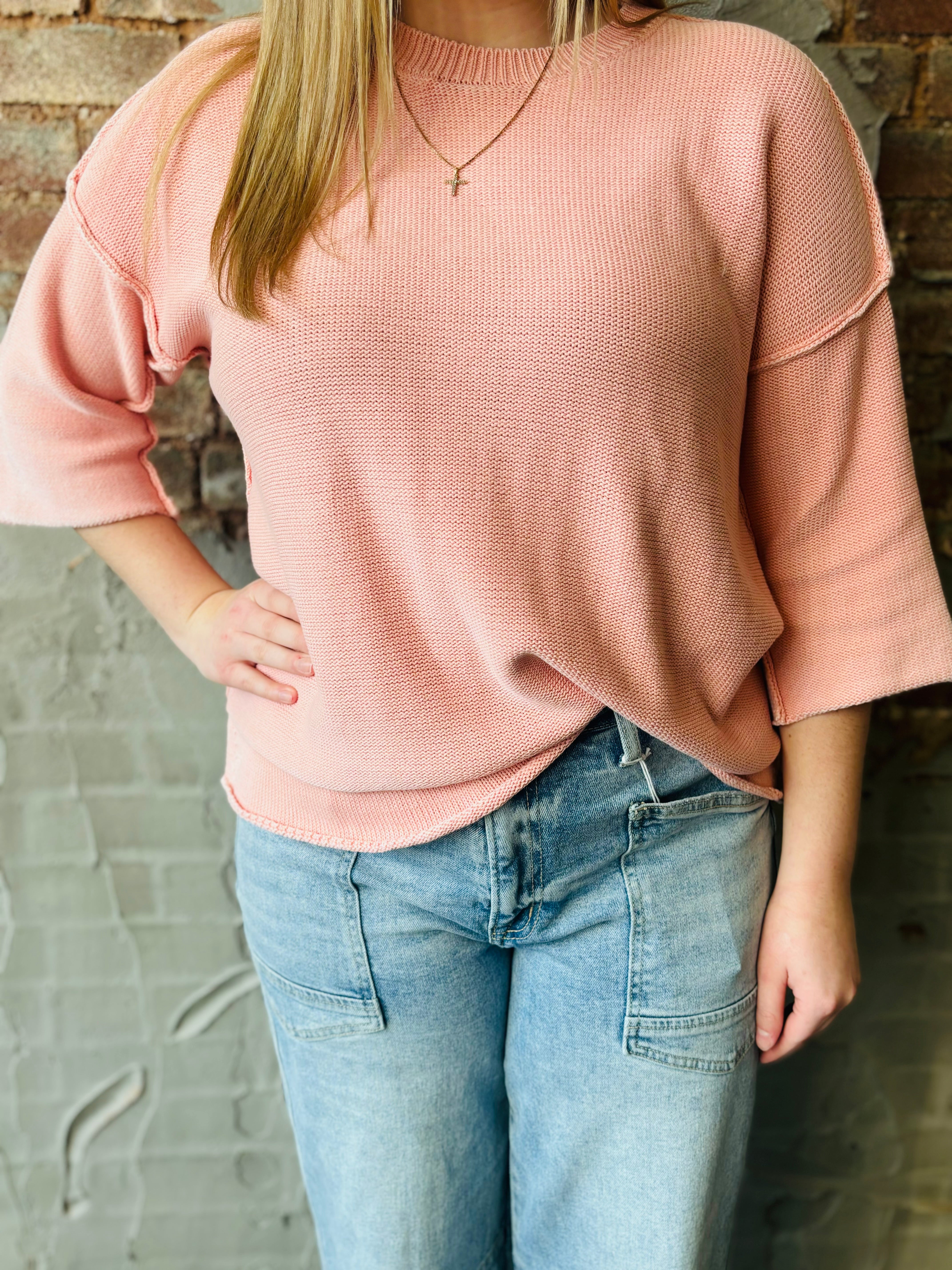 Easel Pink Blush Sweater