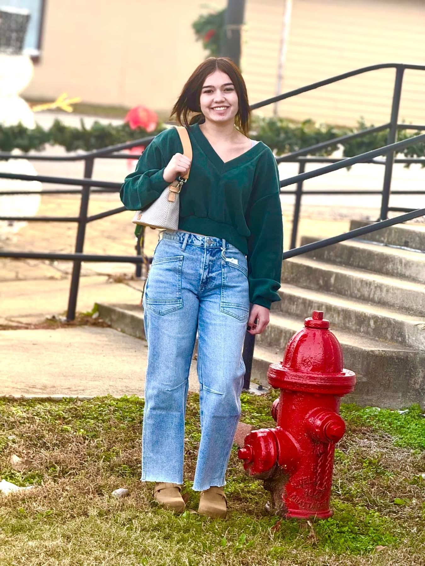 Teal V-Neck sweater