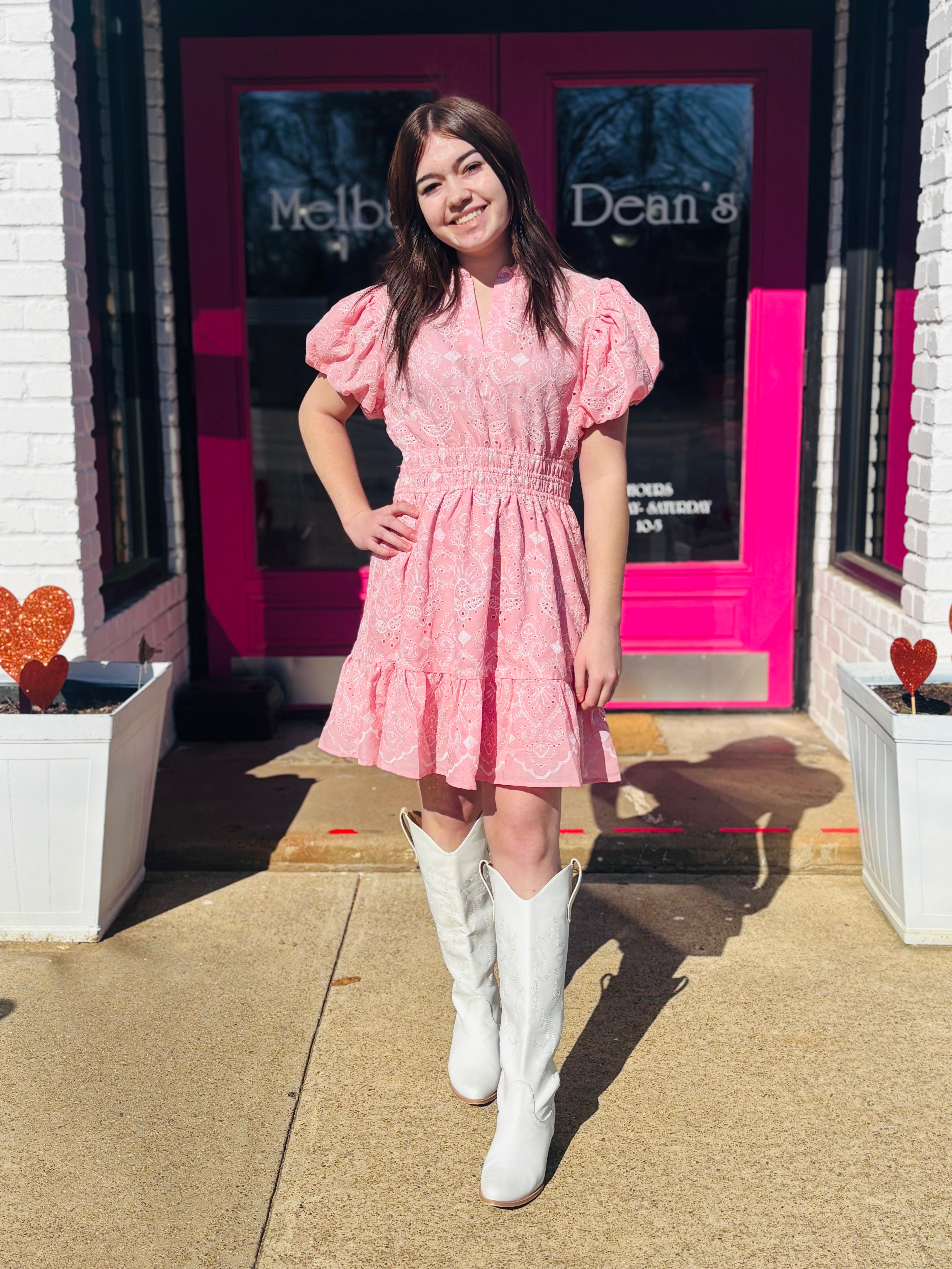 Pink Embroidery Dress