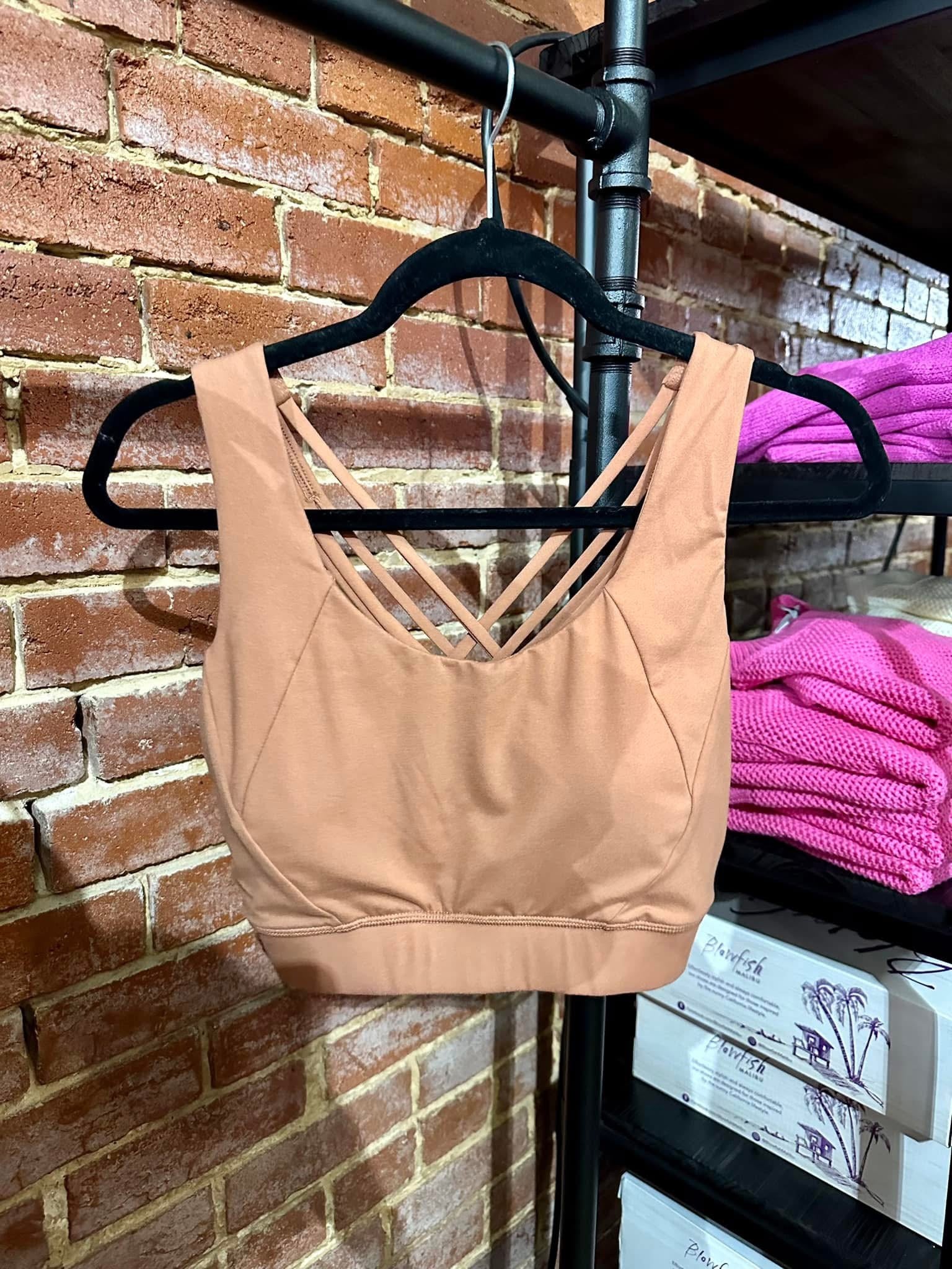 Rust Orange Athletic Bra