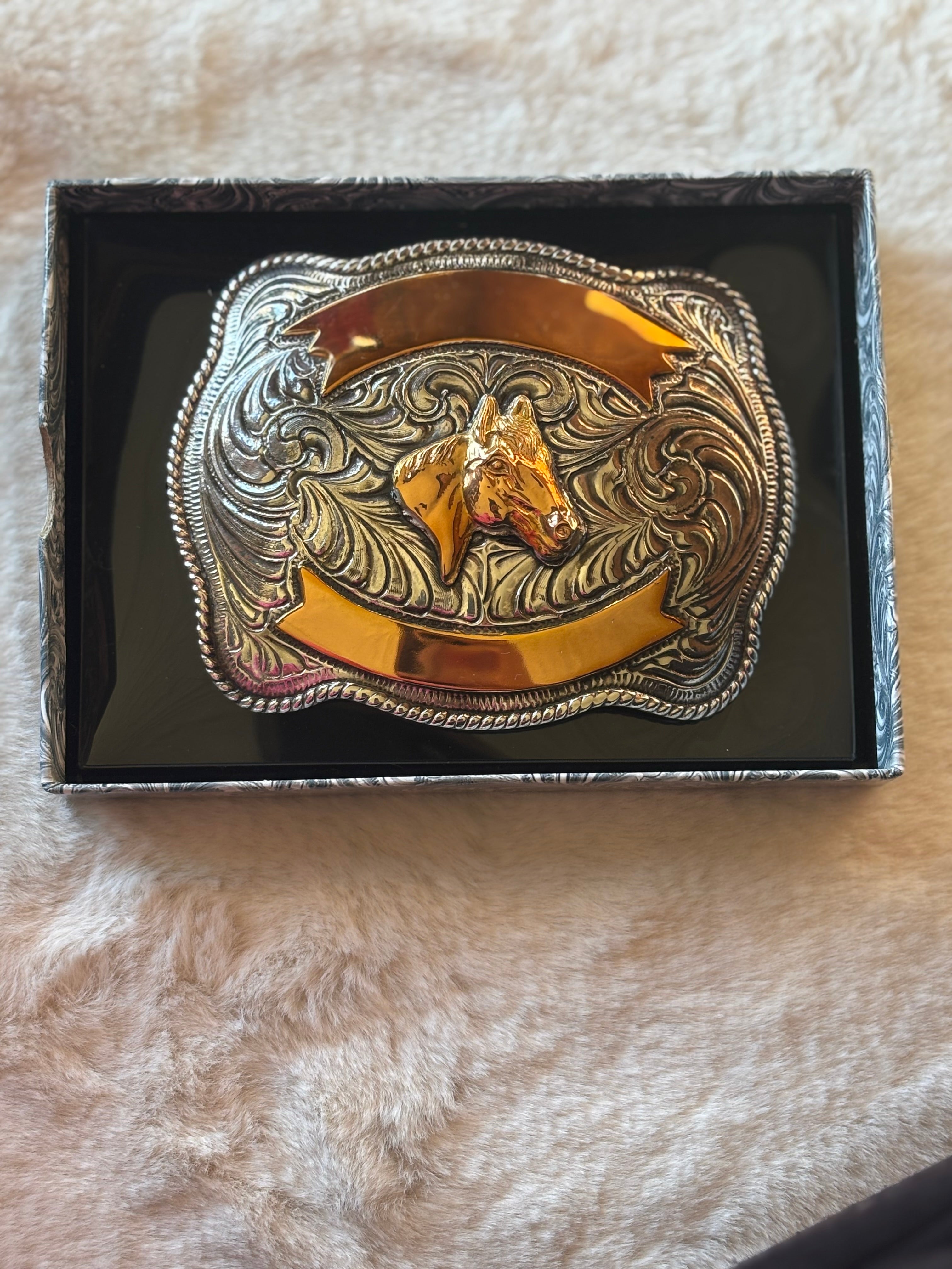 Crumrine Horse Belt Buckle