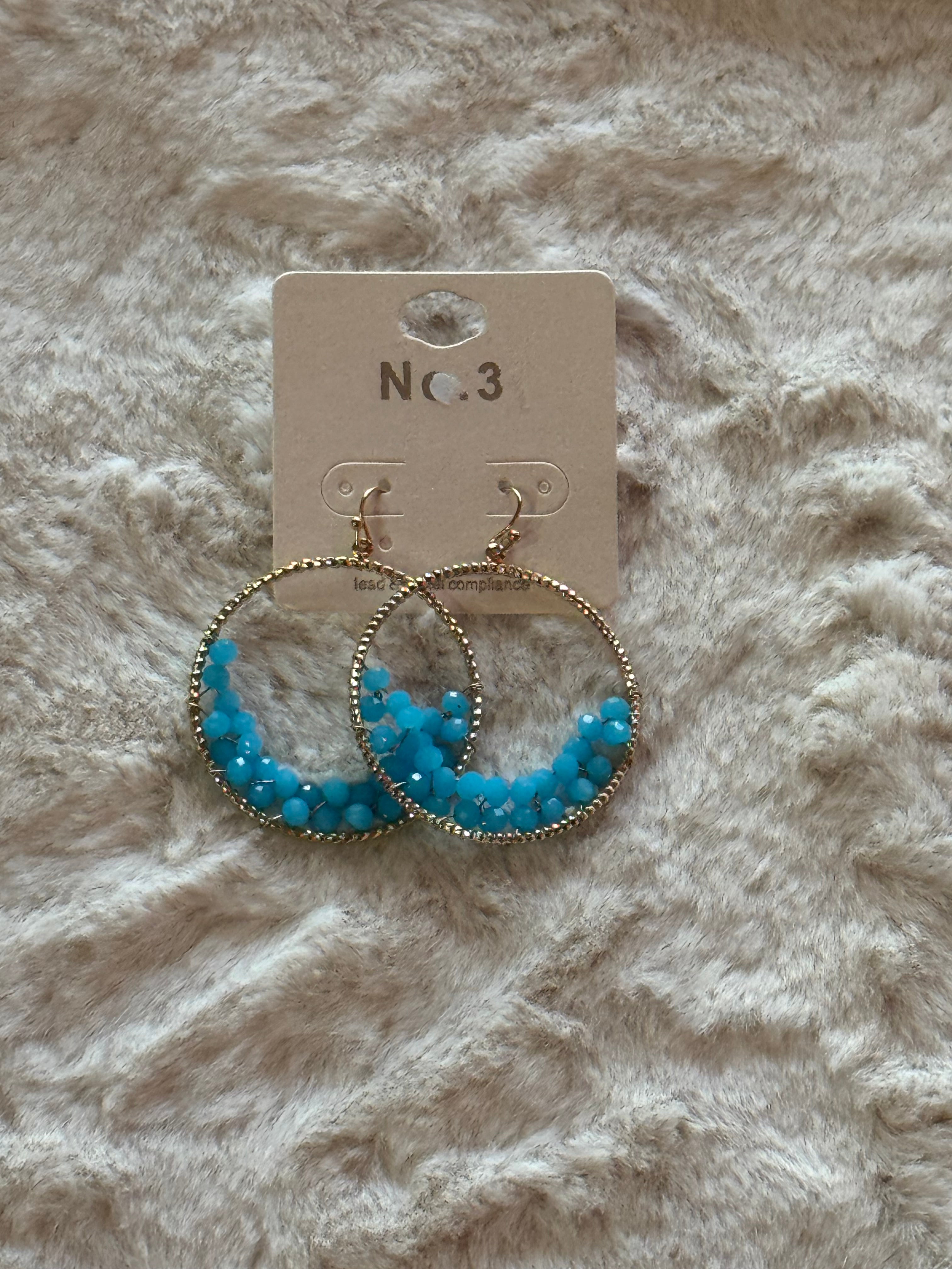 Turquoise Gold Hoop