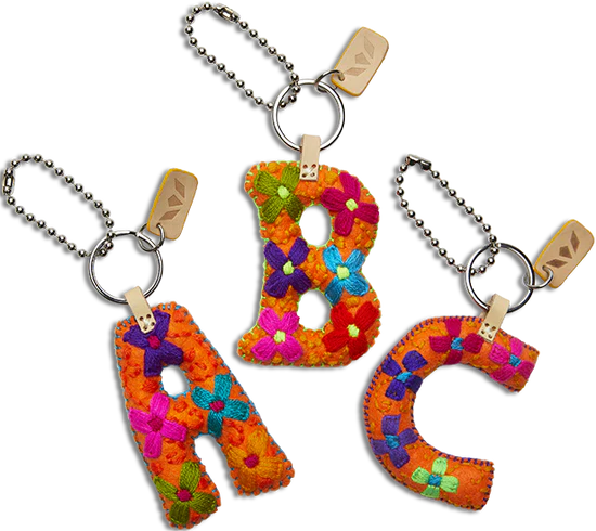 MULTICOLOR FELT ALPHABET CHARMS