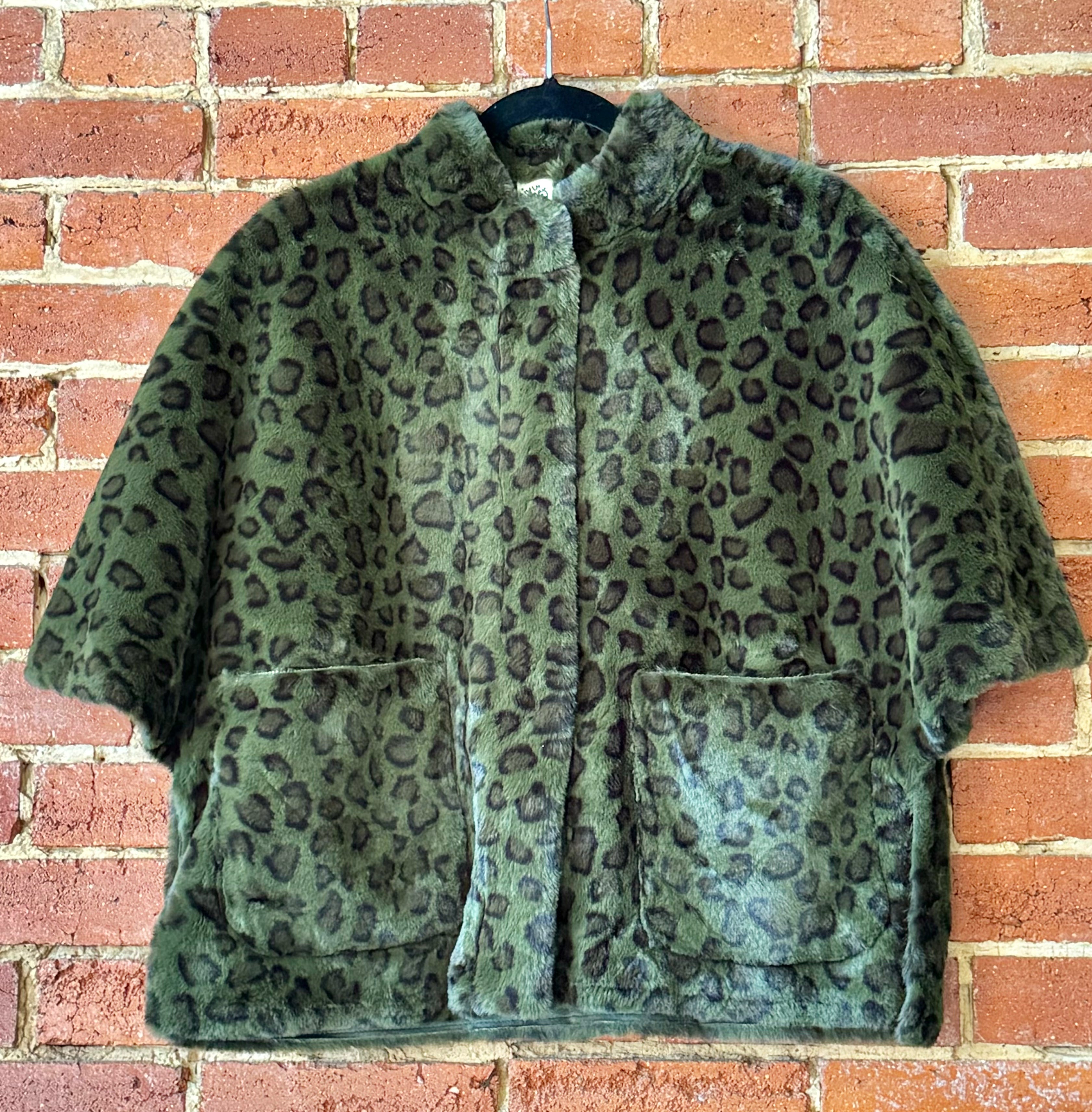 Ivy Jane Leopard Faux Capelet Jacket