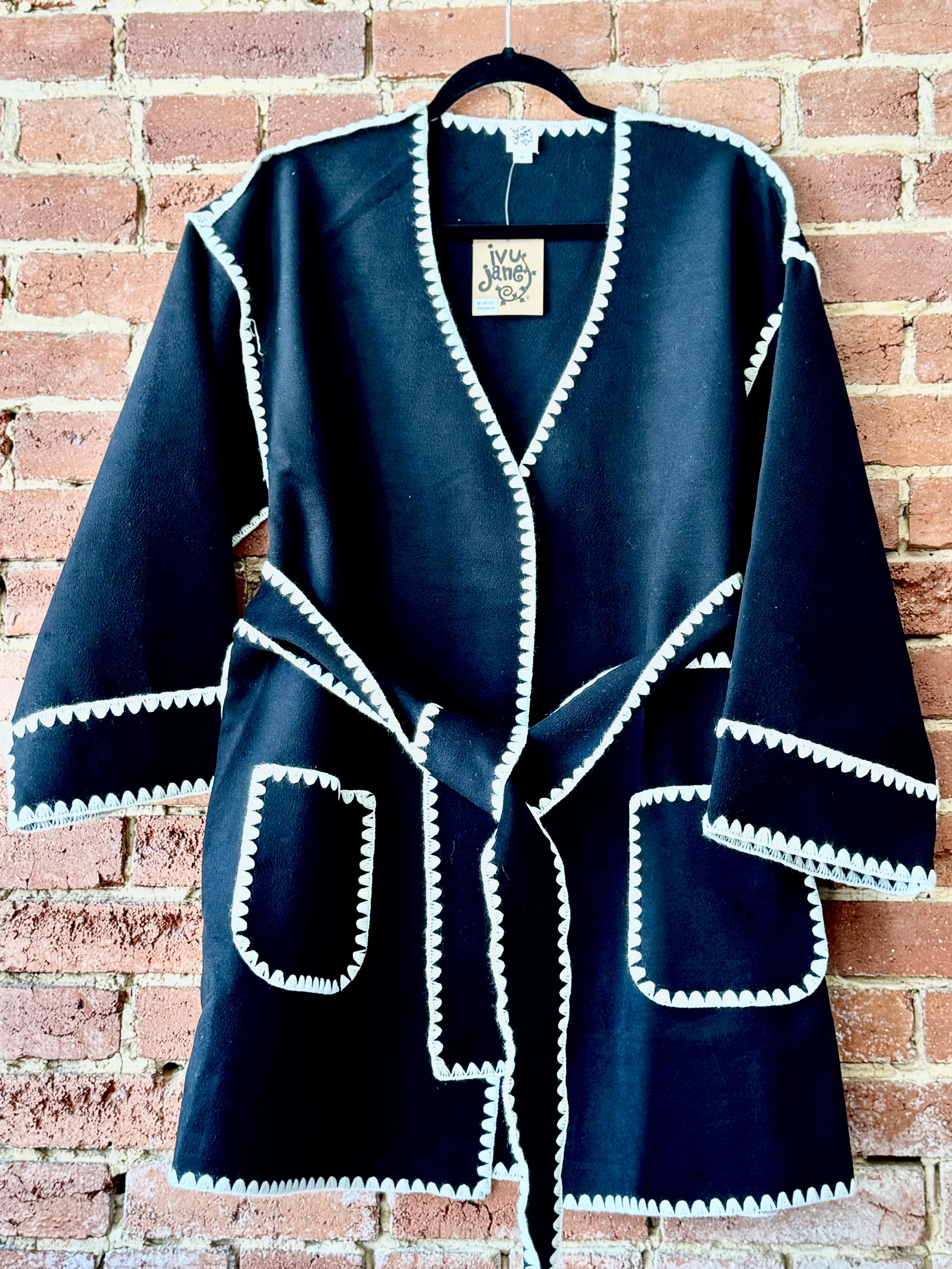 Ivy Jane Whipstitched Wrap Coat