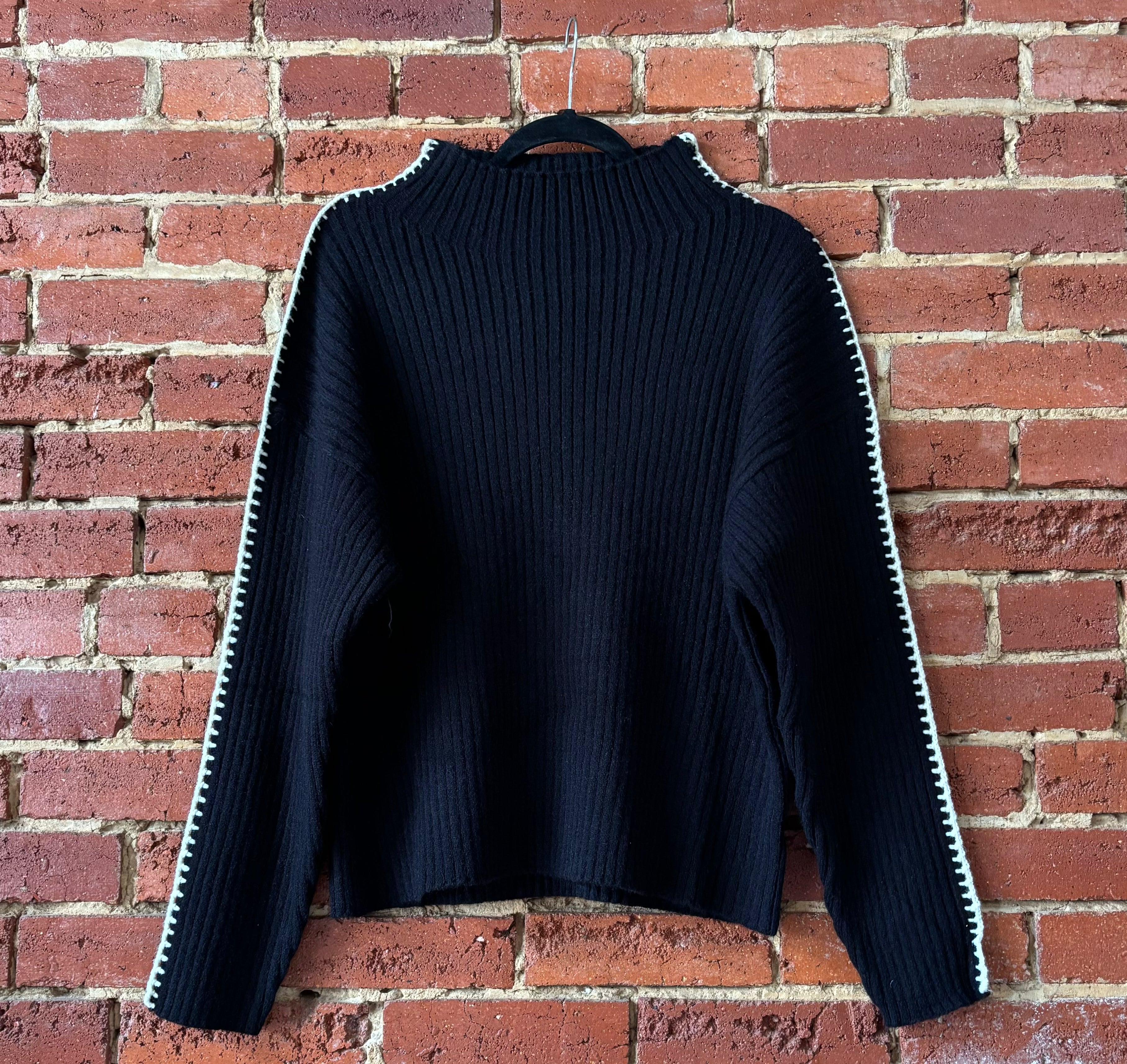 Black Knitted Sweater.