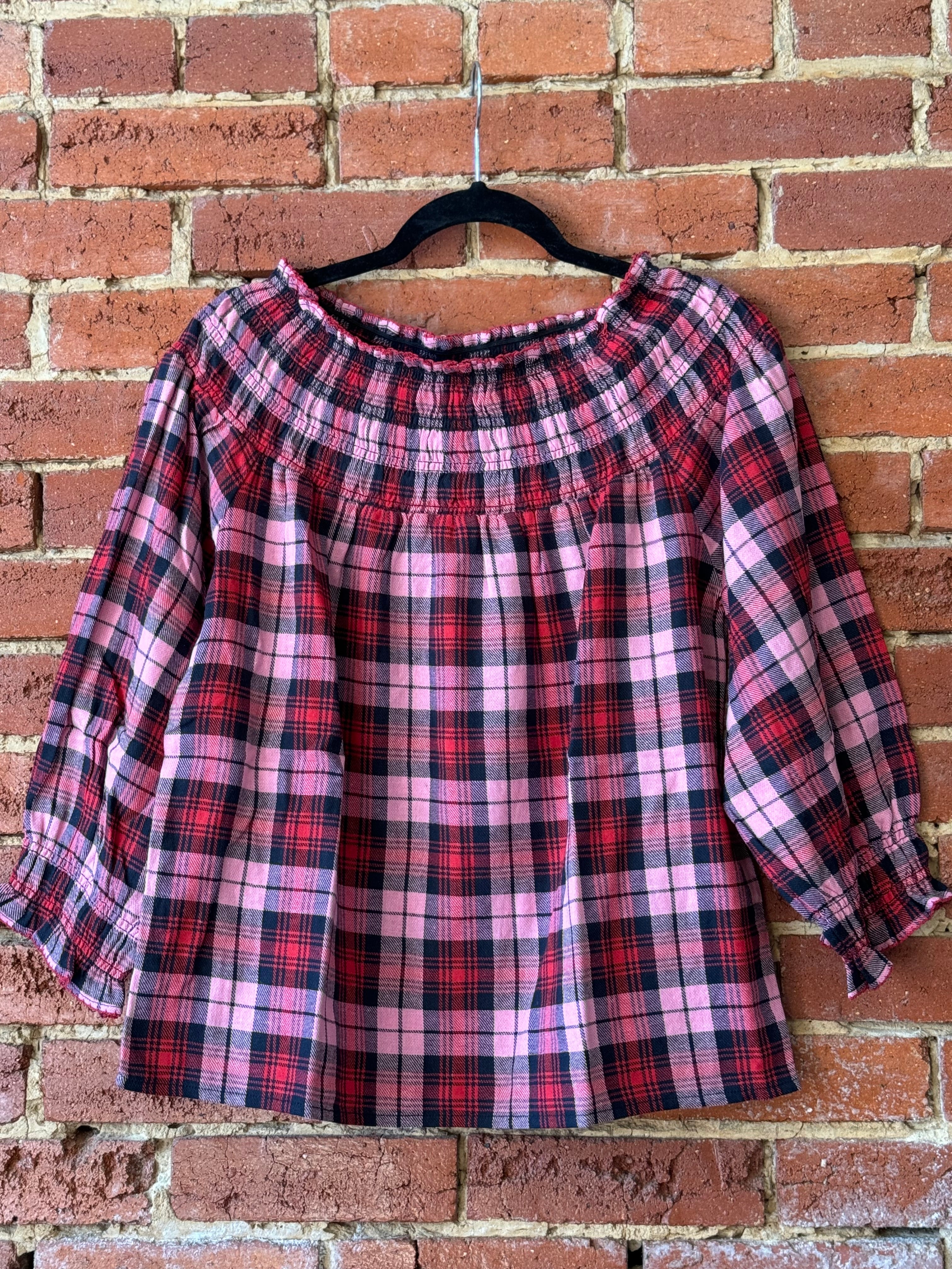 Ivy Jane Tartan Smocked Top