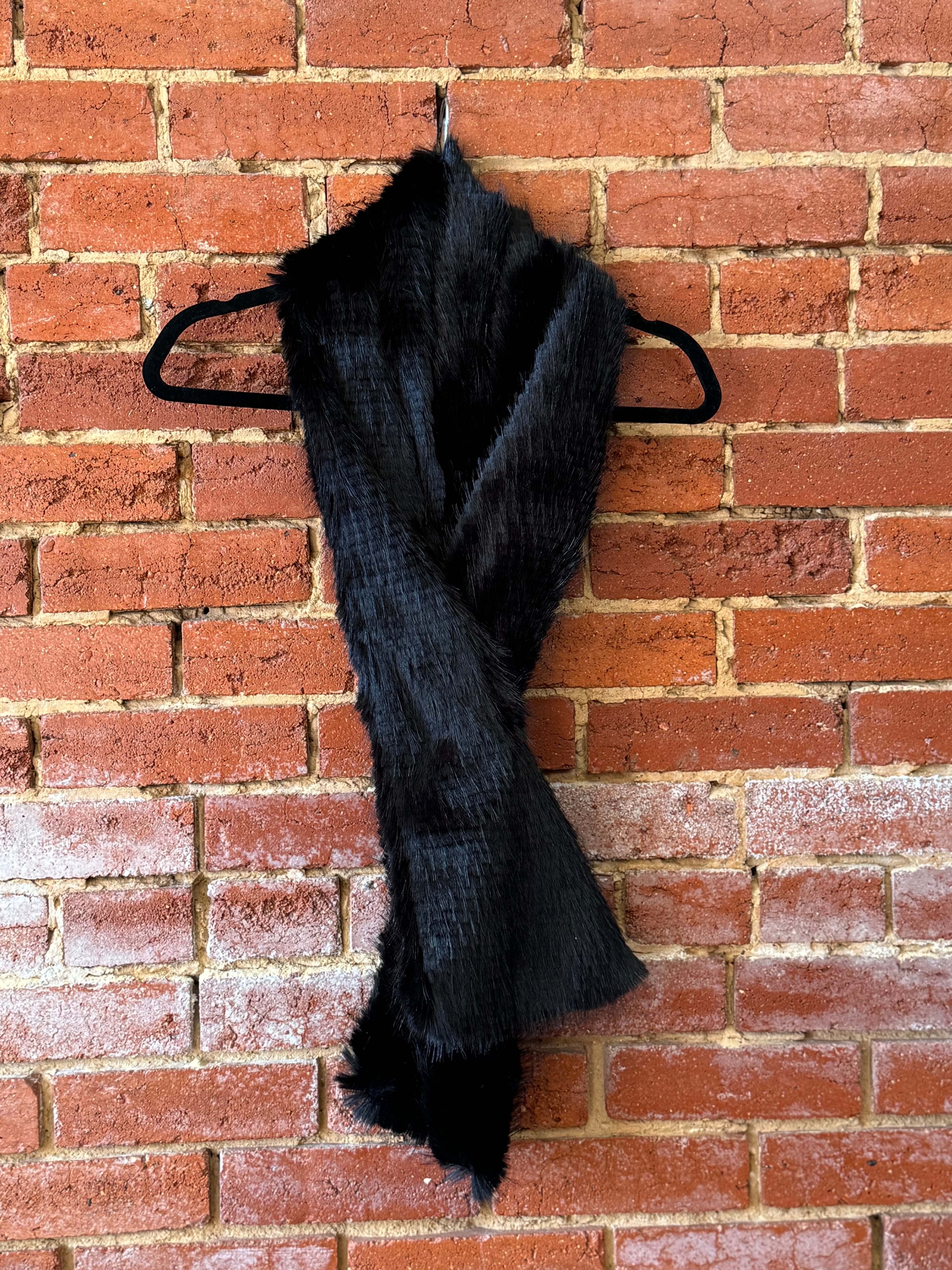 Ivy Jane Black Faux Fur Scarf