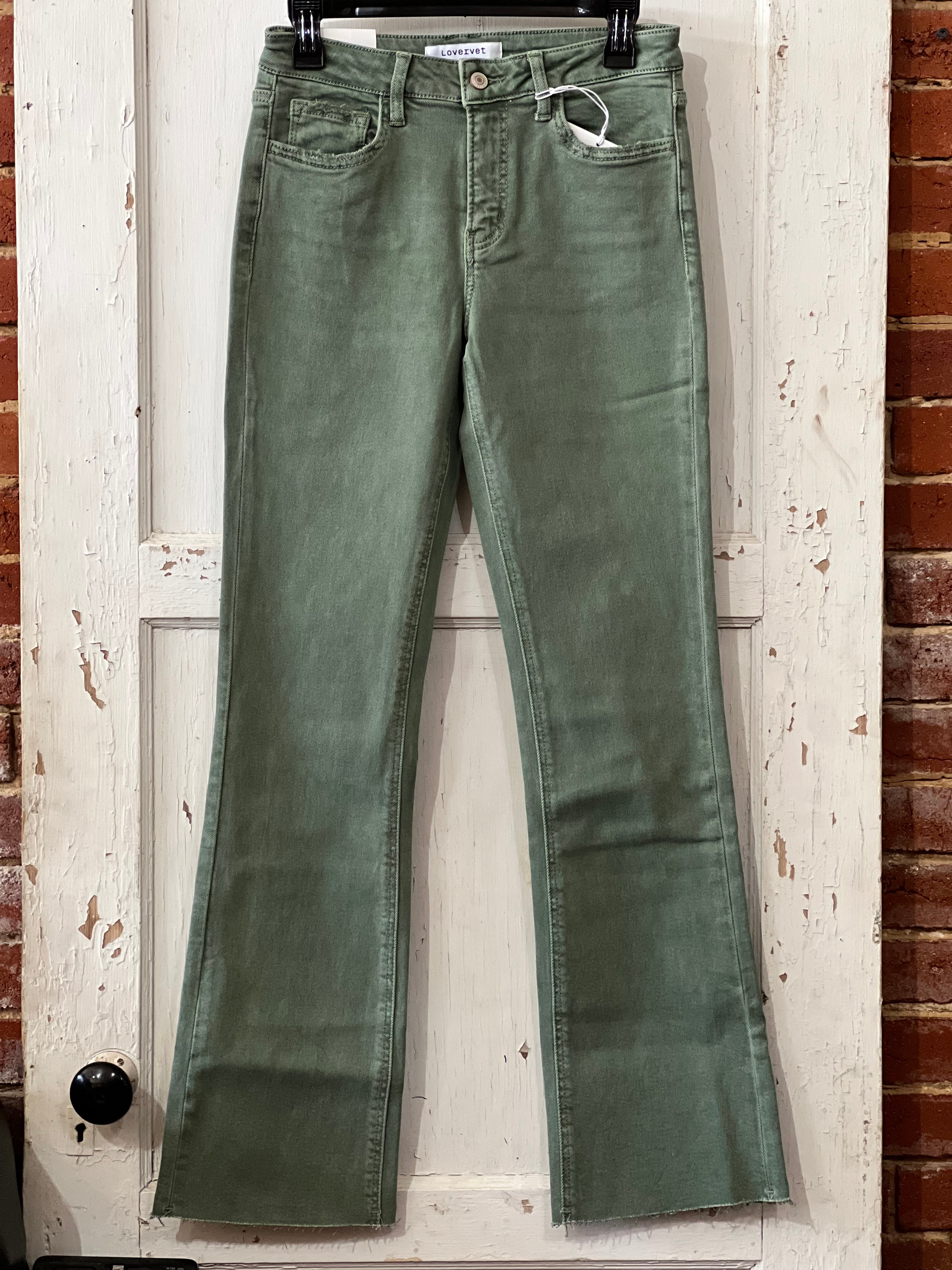 Lovervet Forrest Green Mid Ride Boot Cut