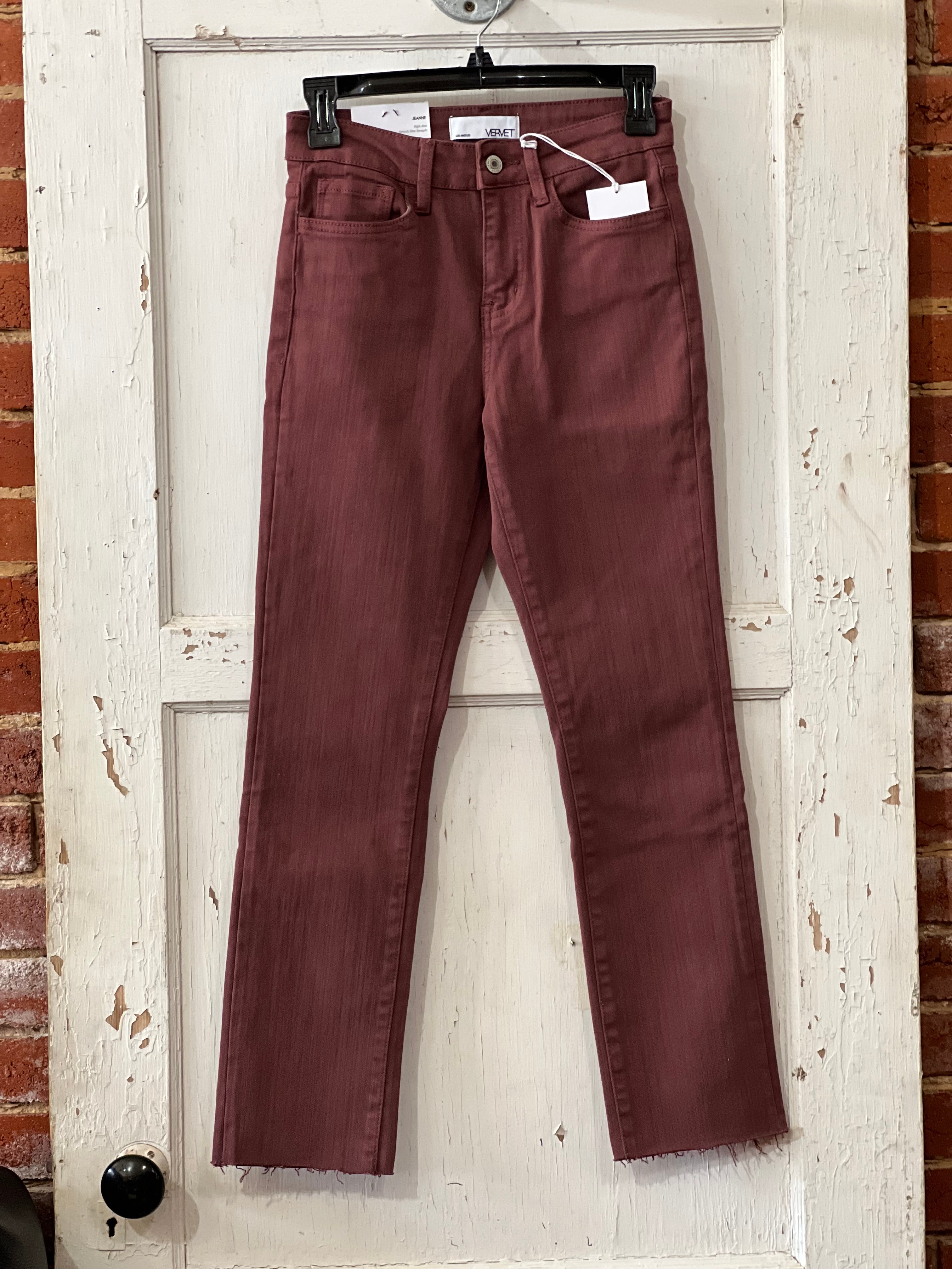 Vervet Wine High Rise Stretch Slim Straight