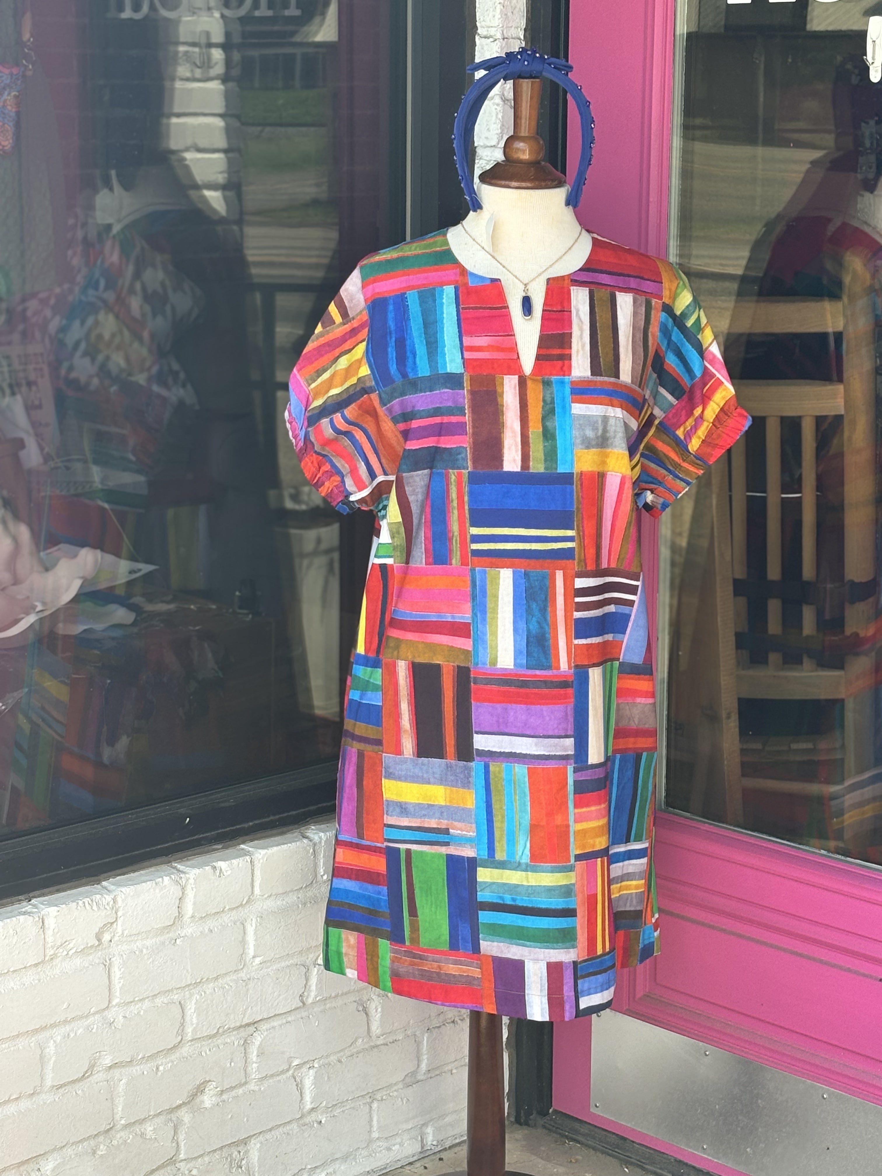 Multi Shifty Patchwork Dress