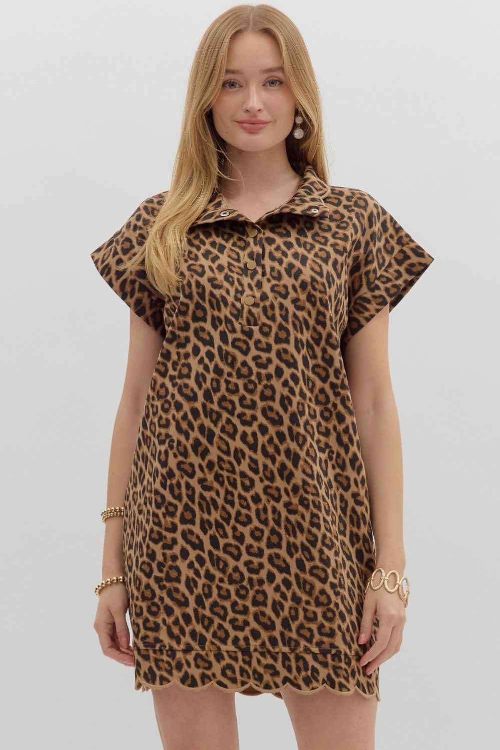 Leopard Cuff Band Dress