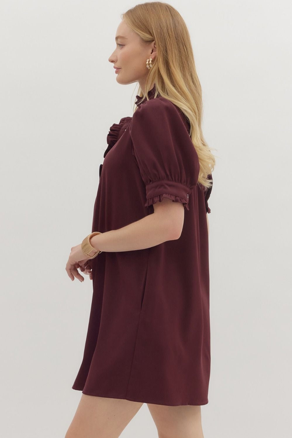 Entro Burgundy Dress