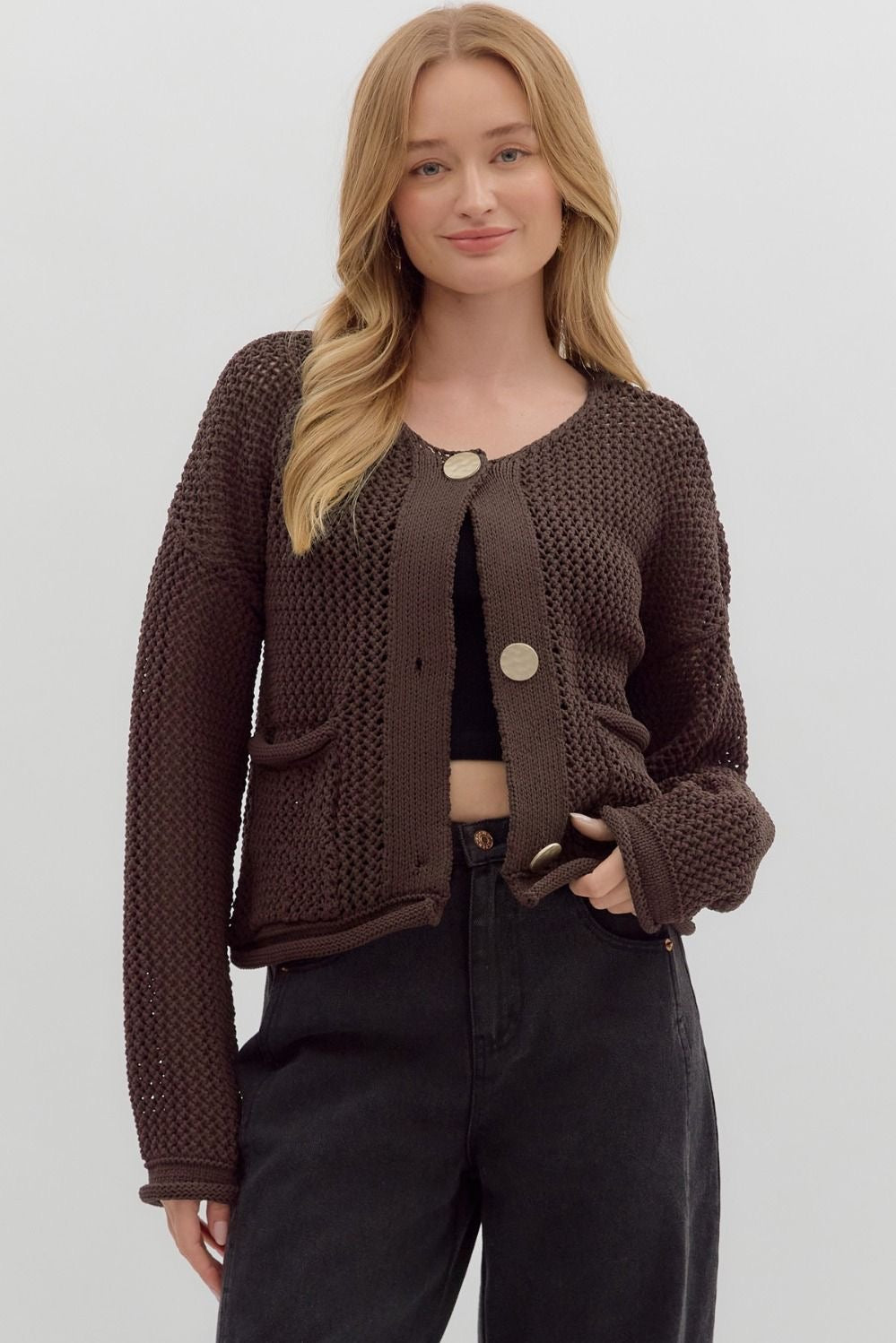 Knitted Cardigan Sweater