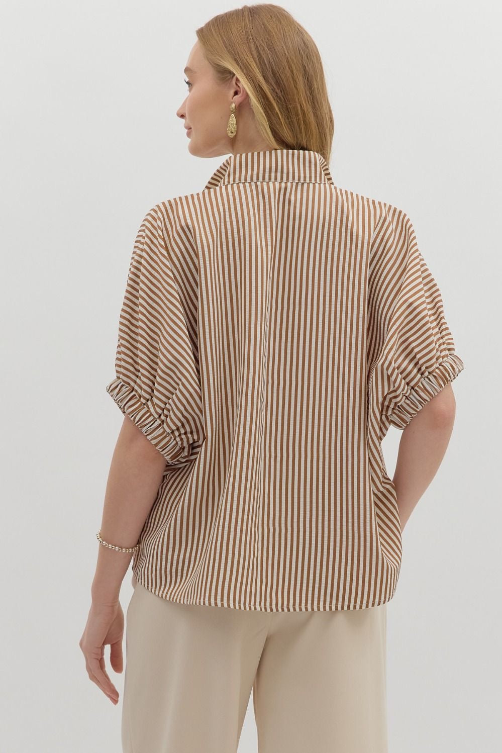 Stripe pattern dolman top