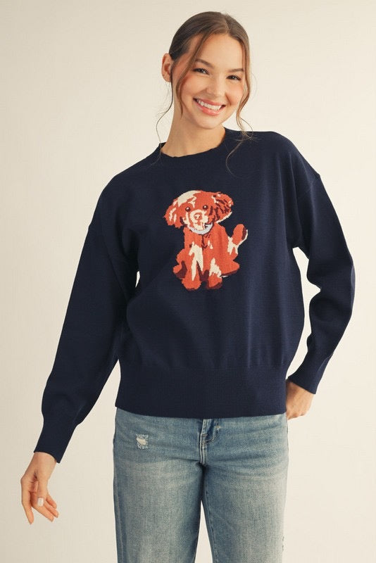 Cutesy Puppy Sweater Top