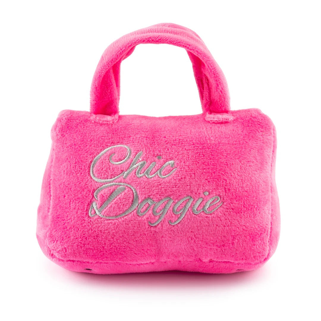 Pink Barkin Bag W/ Scarf/(Chic doggie)